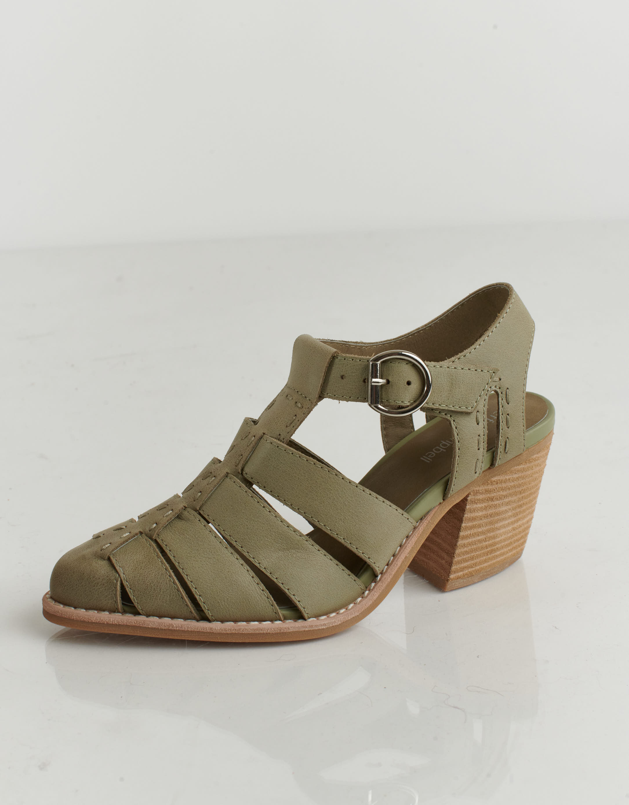 נעלי נשים - Jeffrey Campbell - סנדלי עקב סגורים ANGORA - ירוק2