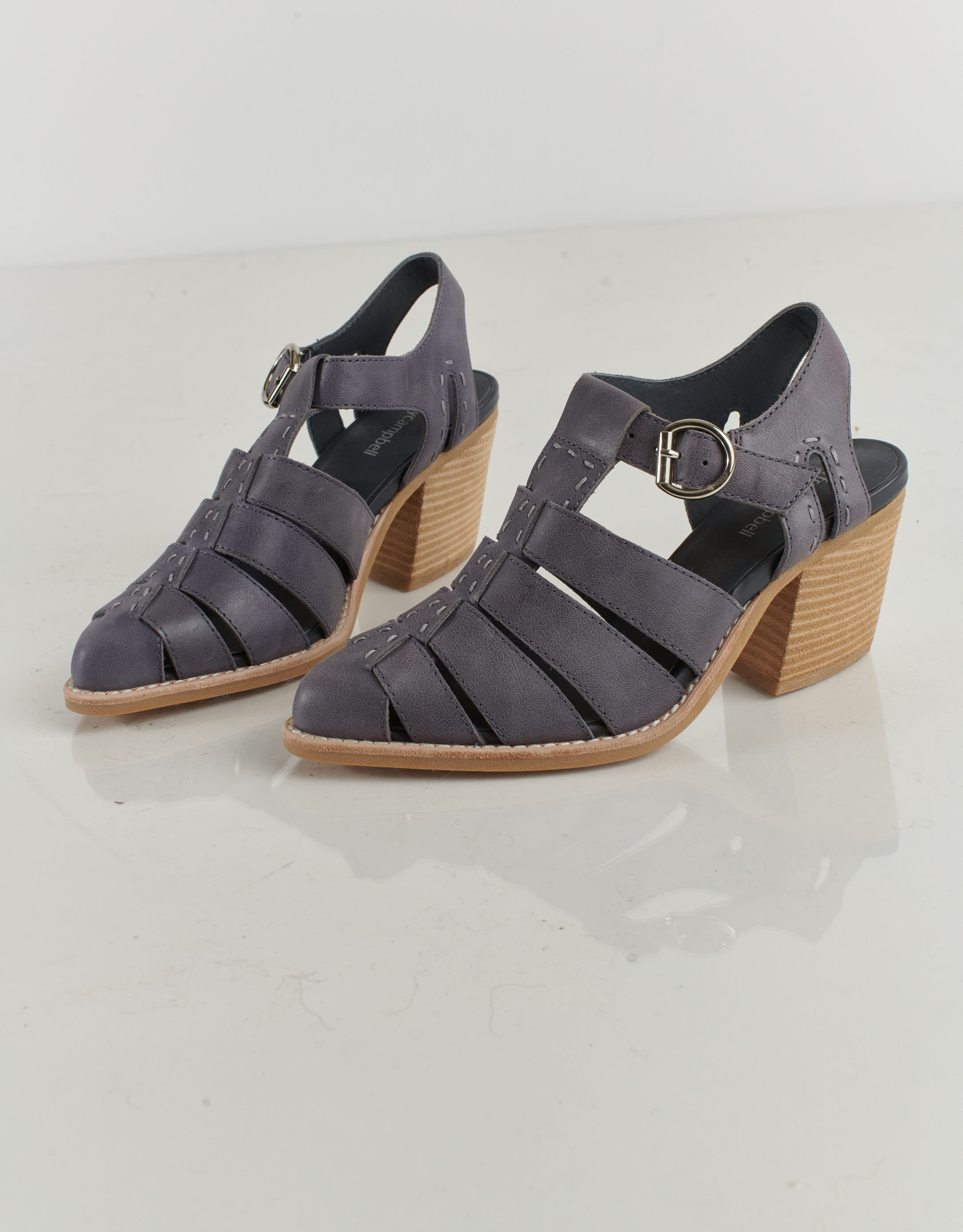 נעלי נשים - Jeffrey Campbell - סנדלי עקב סגורים ANGORA - כחול4