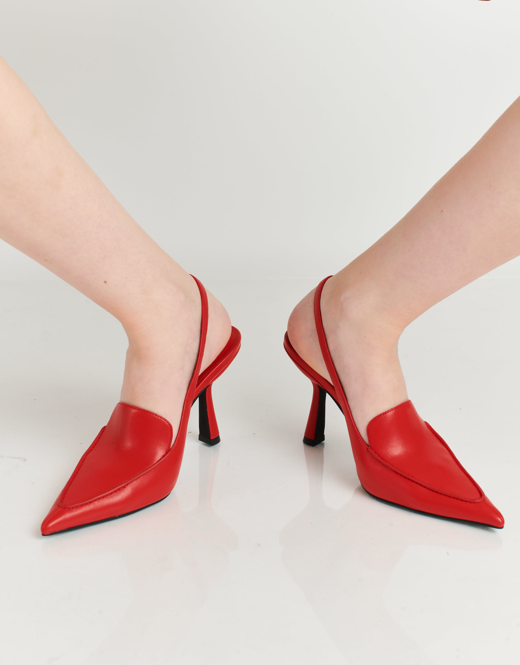 נעלי נשים - Jeffrey Campbell - סנדלי עקב ACCLAIMED - אדום3