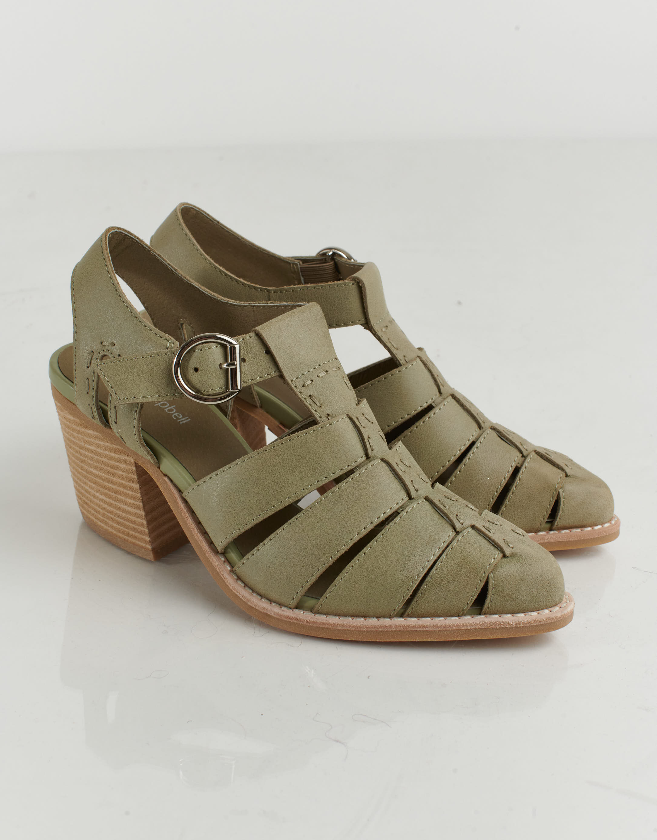 נעלי נשים - Jeffrey Campbell - סנדלי עקב סגורים ANGORA - ירוק4