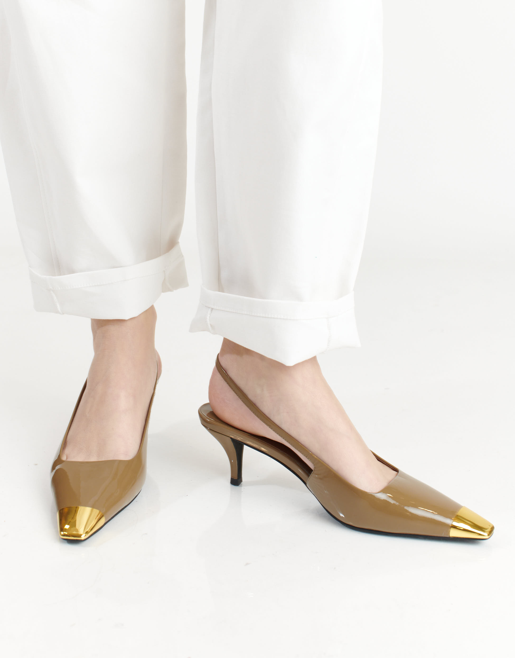 נעלי נשים - Jeffrey Campbell - נעלי סירה CULPRIT - חאקי4