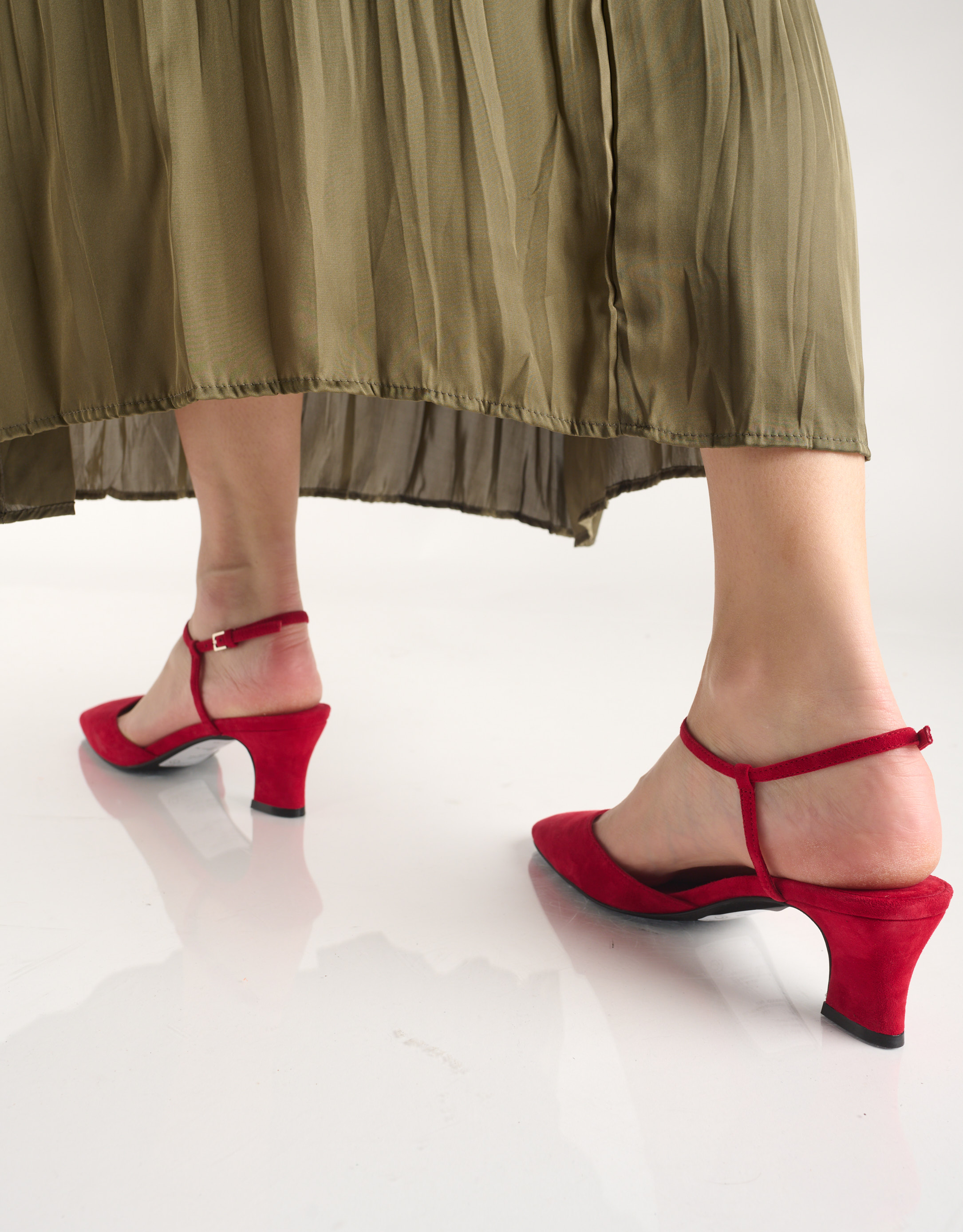 נעלי נשים - Jeffrey Campbell - נעלי עקב מזמש CHANTAL - אדום4