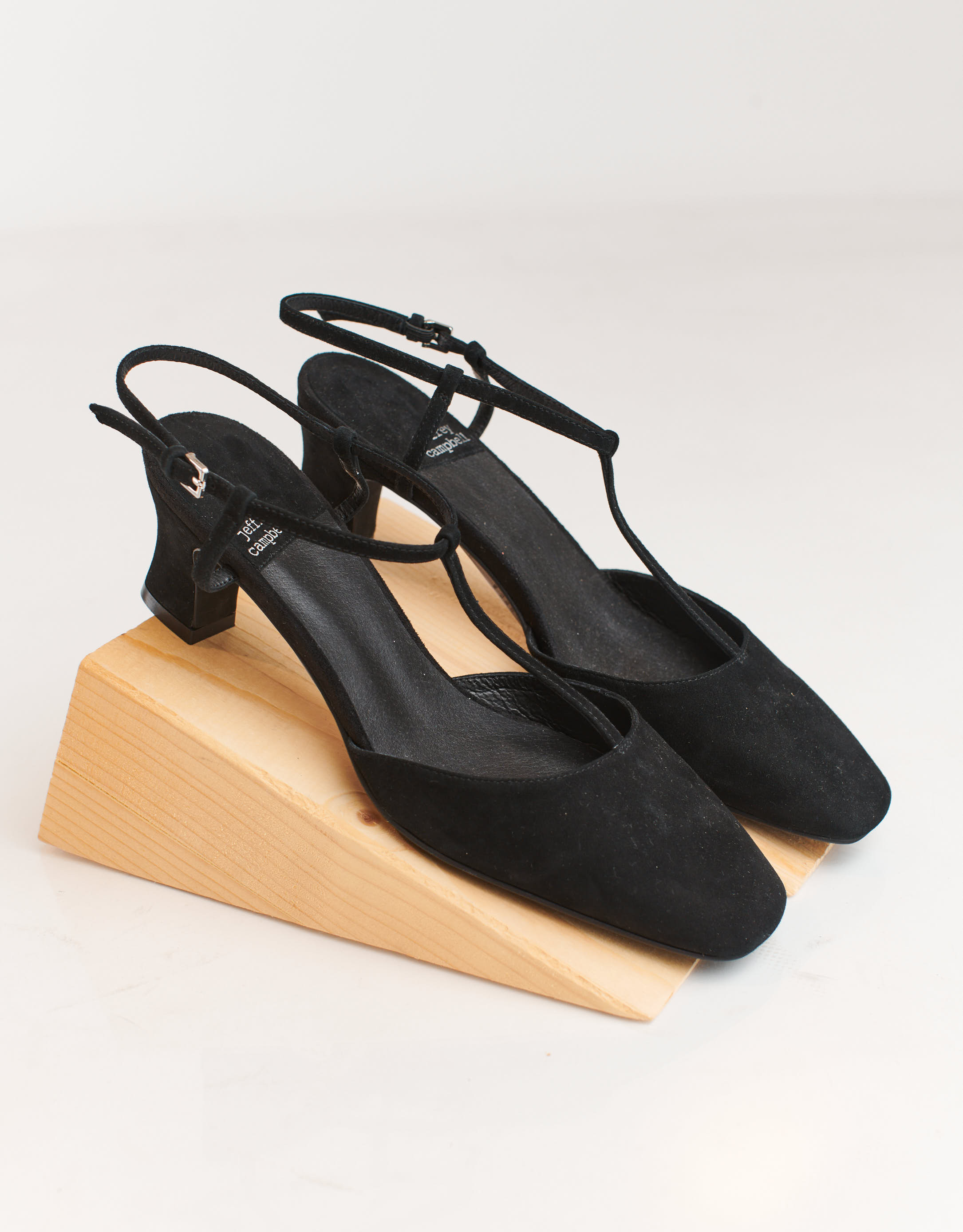 נעלי נשים - Jeffrey Campbell - נעלי עקב מזמש CHANTAL - שחור4