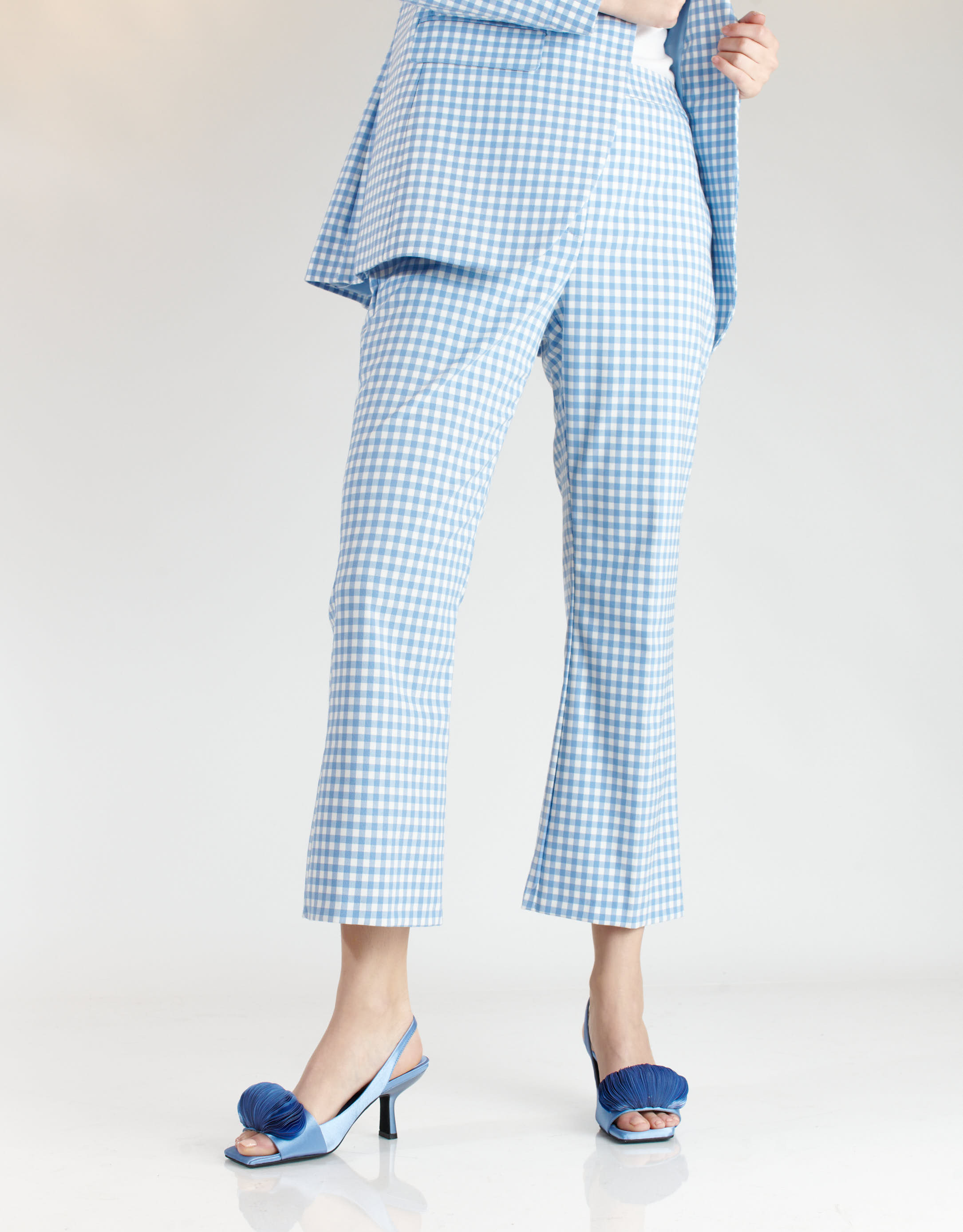 נעלי נשים - Jeffrey Campbell - סנדלי עקב DUFFY - כחול4