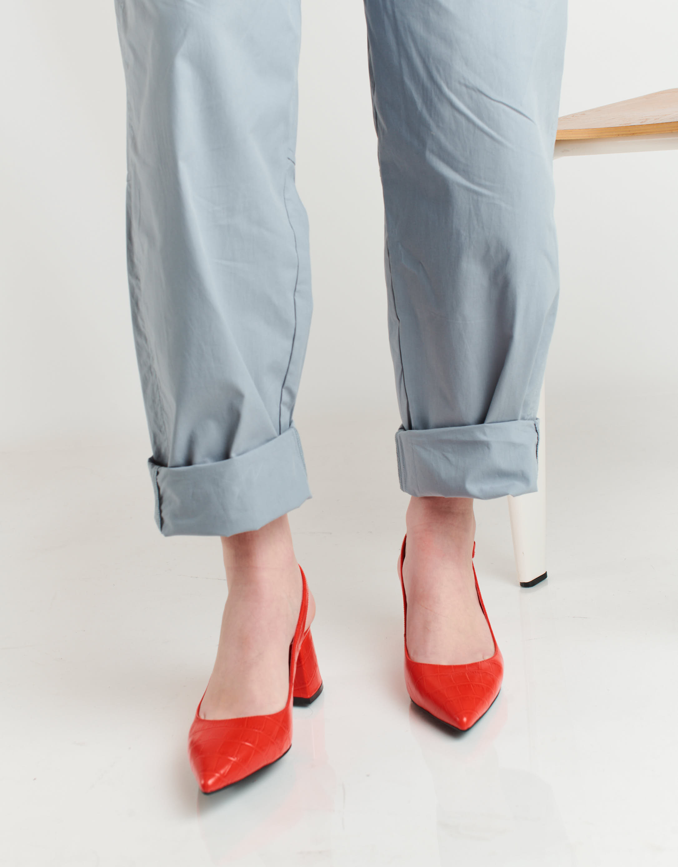 נעלי נשים - Jeffrey Campbell - נעלי סירה עם עקב HALLIE - אדום3