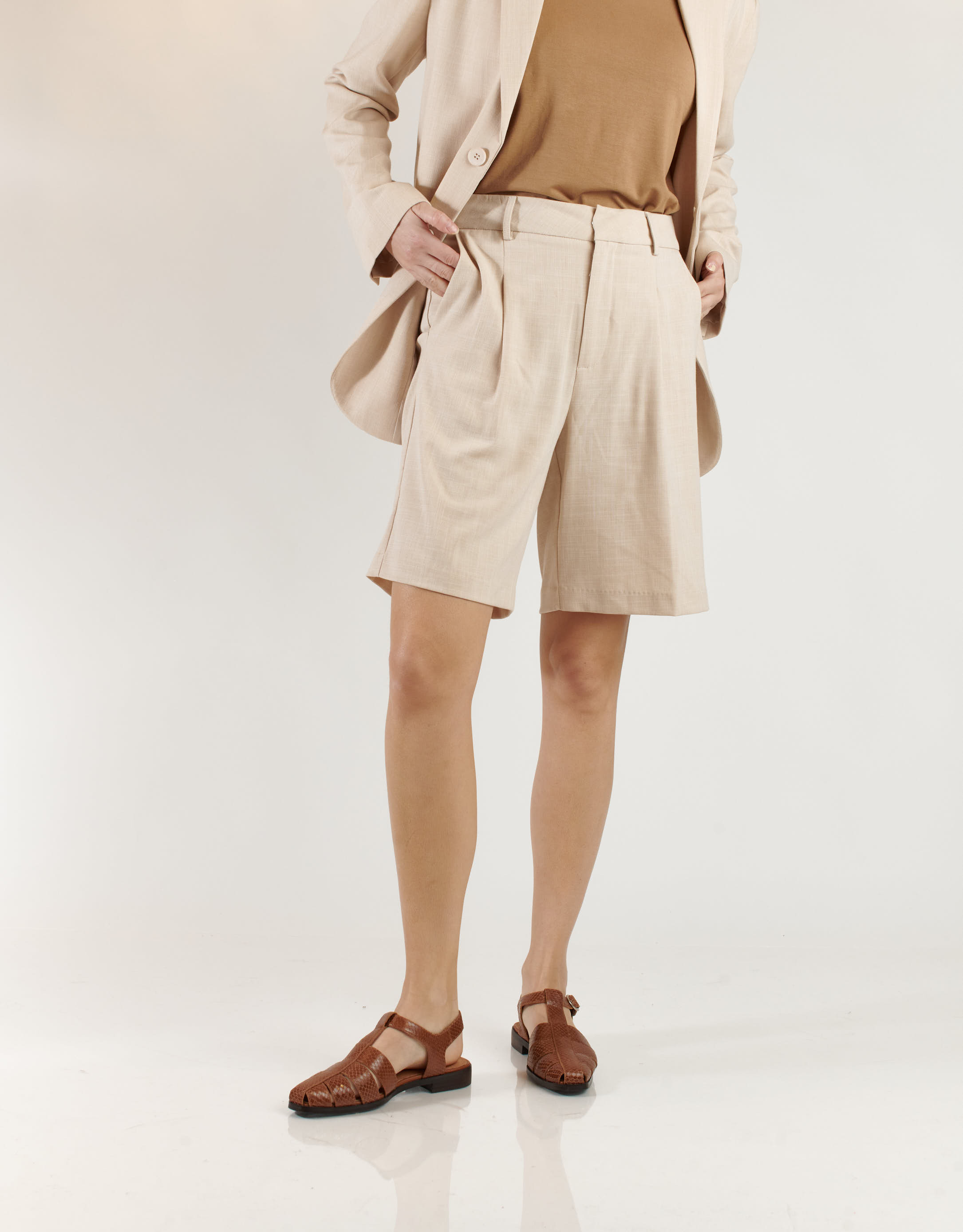 נעלי נשים - Jeffrey Campbell - סנדלי עור LANDEN  נחש - חום4