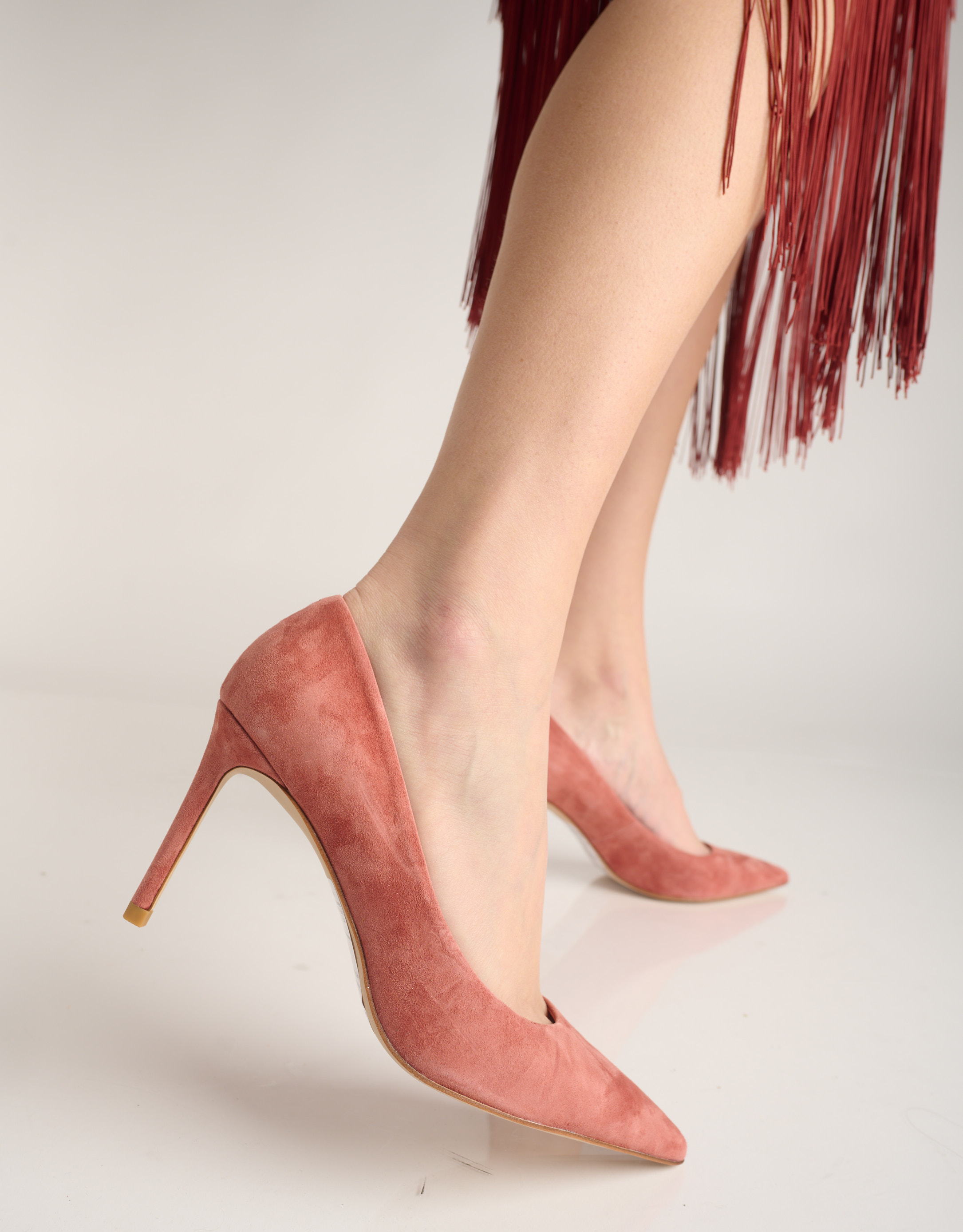 נעלי נשים - Jeffrey Campbell - נעלי סירה עם עקב NIKIA - אפרסק2