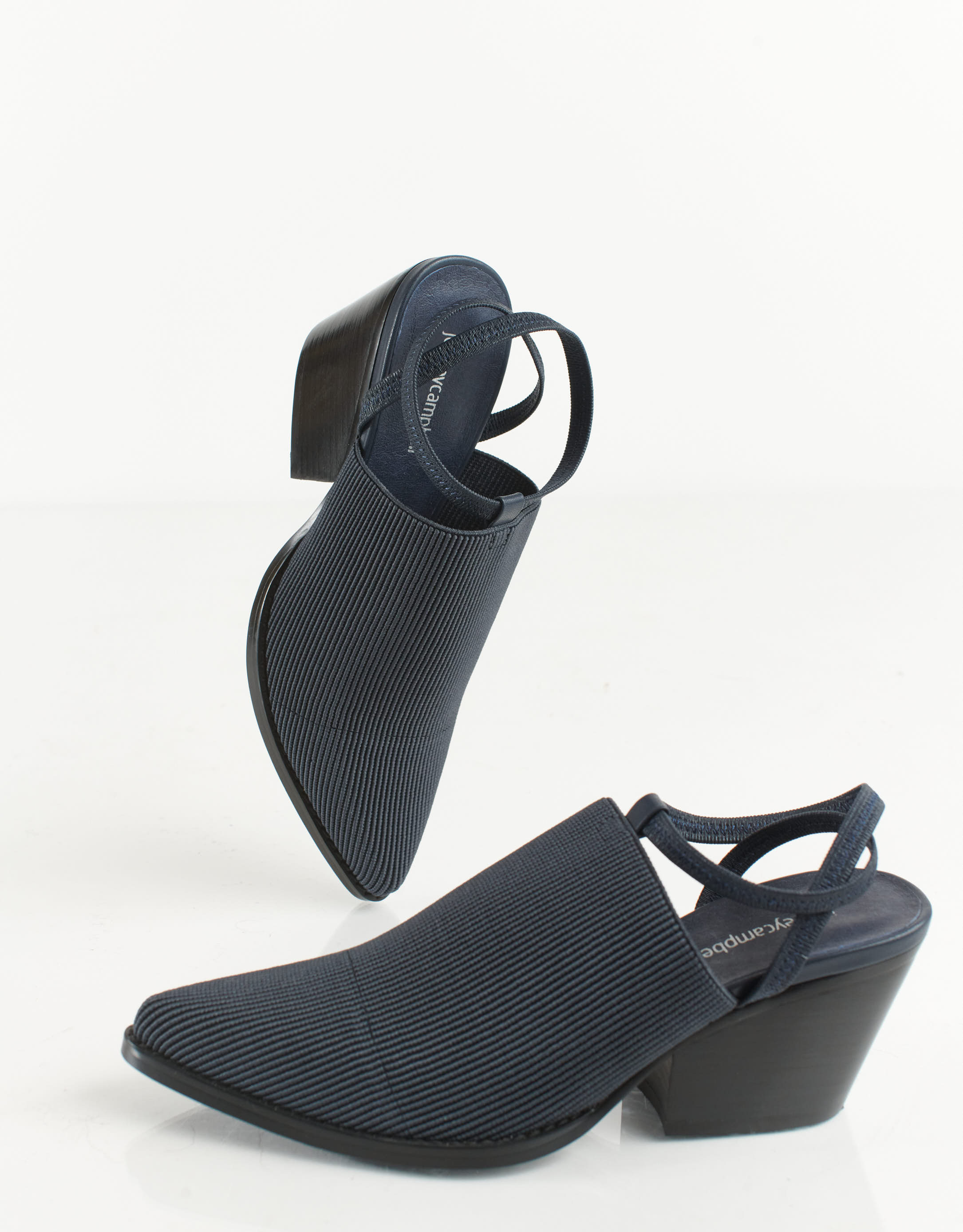 נעלי נשים - Jeffrey Campbell - סנדלי עקב סגורים ELASTO - כחול2