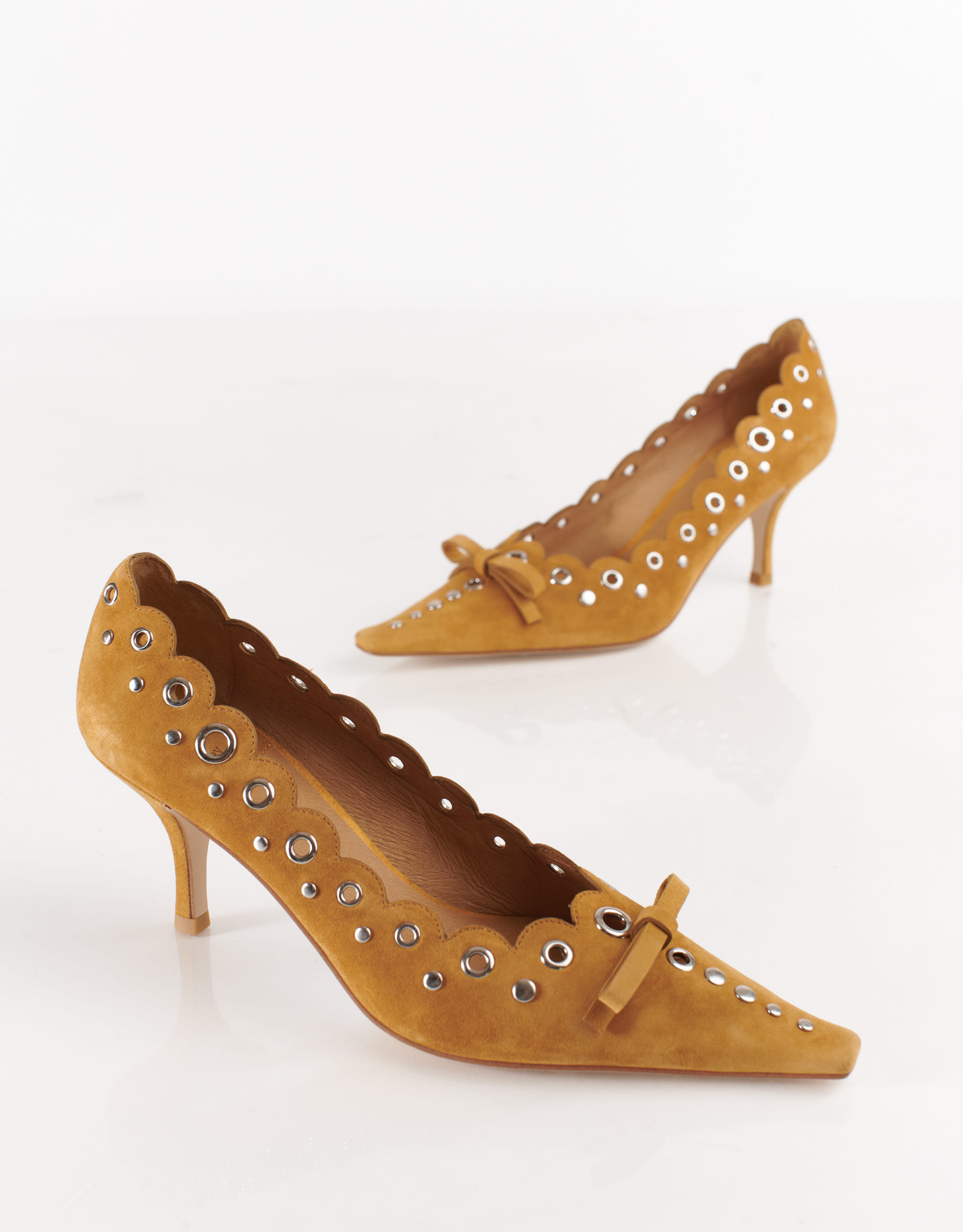 נעלי נשים - Jeffrey Campbell - נעלי סירה עם עקב NOTION - קאמל3