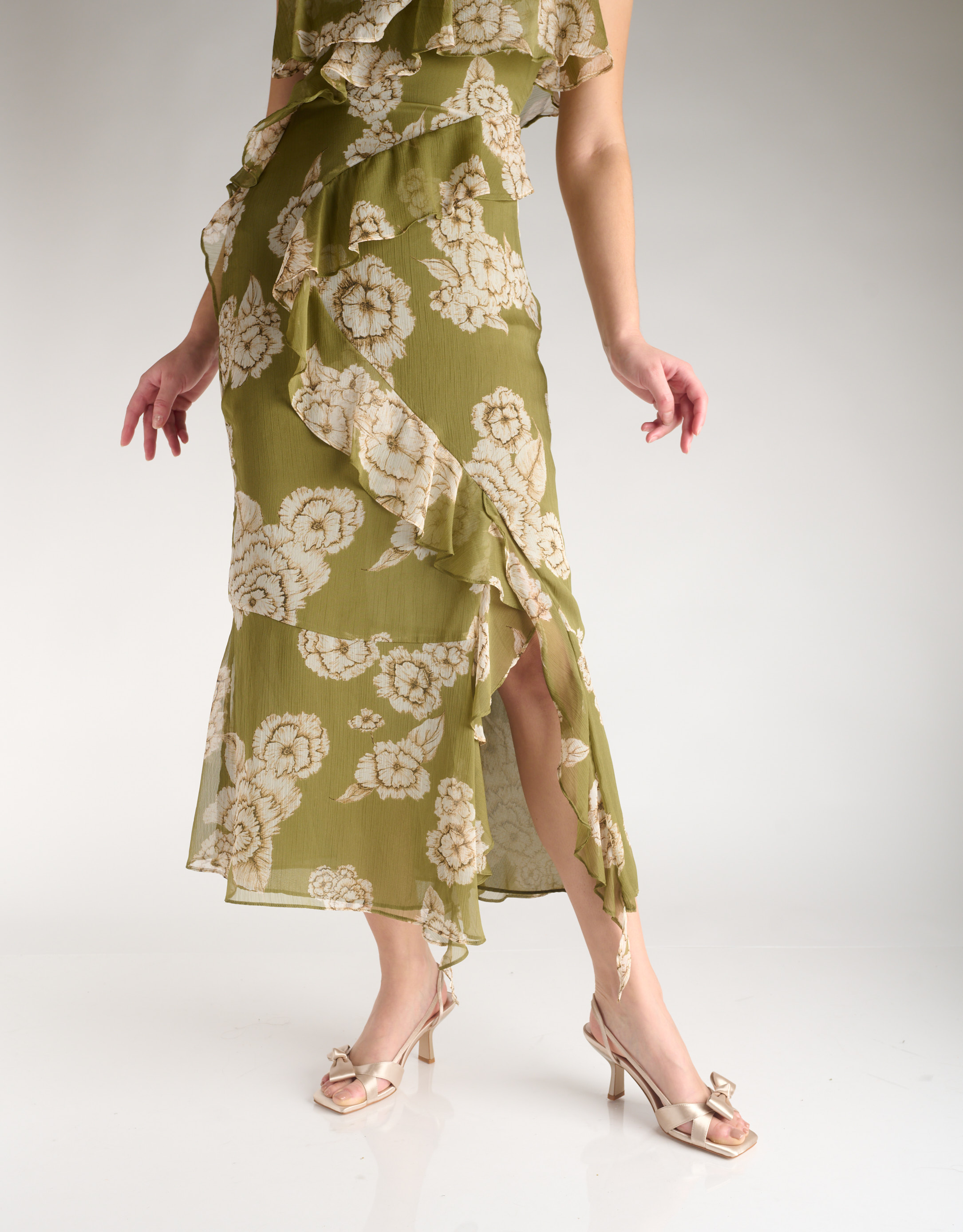 נעלי נשים - Jeffrey Campbell - סנדלי עקב TAKEBOW - בז'3