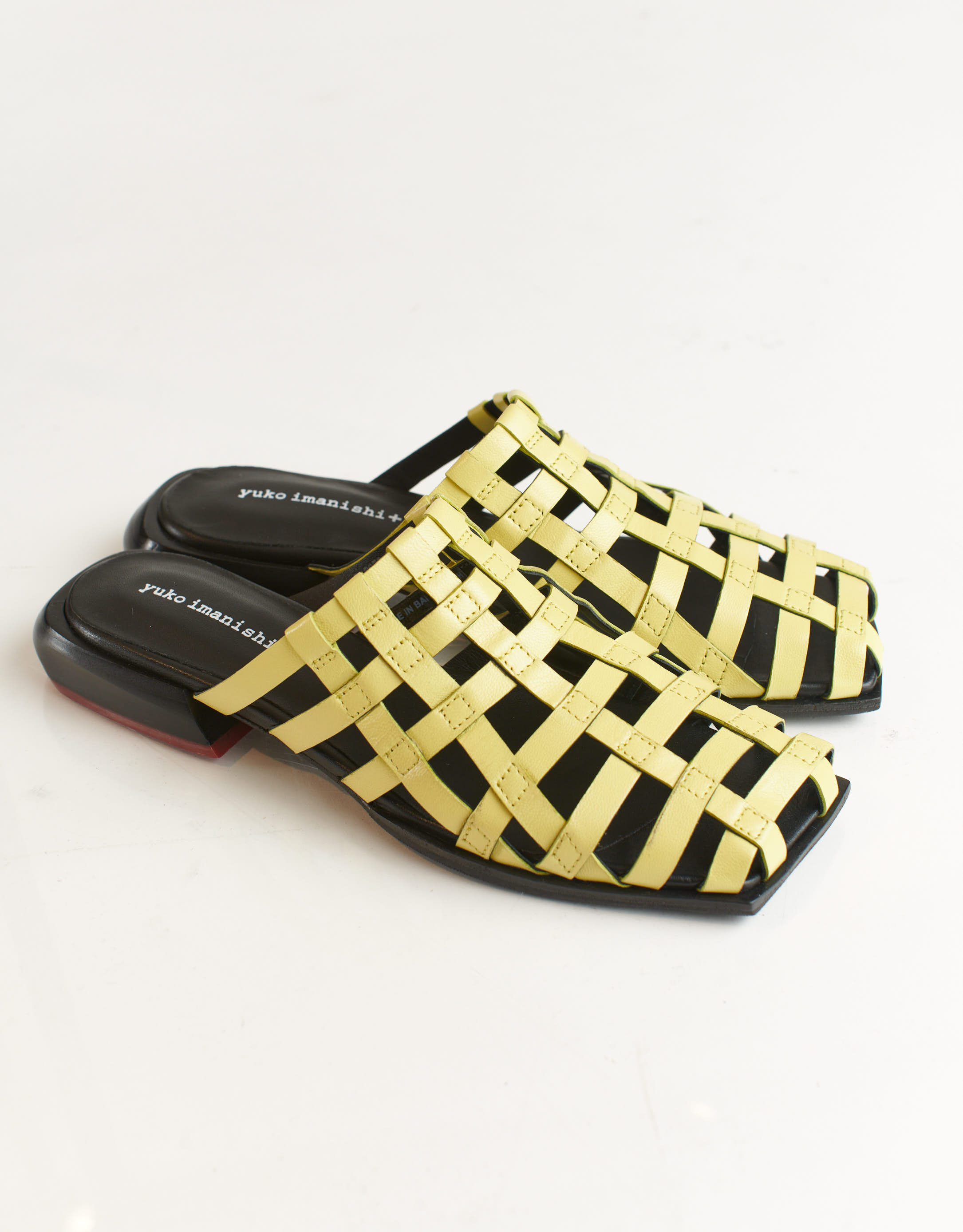 נעלי נשים - Yuko Imanishi - כפכפים קלועים SYURI - צהוב2