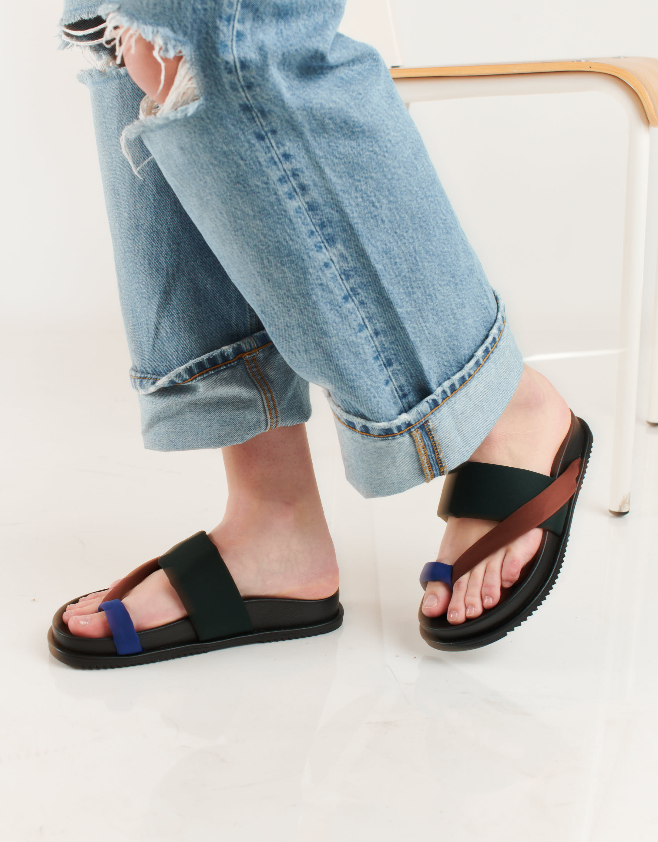 נעלי נשים - Yuko Imanishi - כפכפים MIN - ירוק   חום4