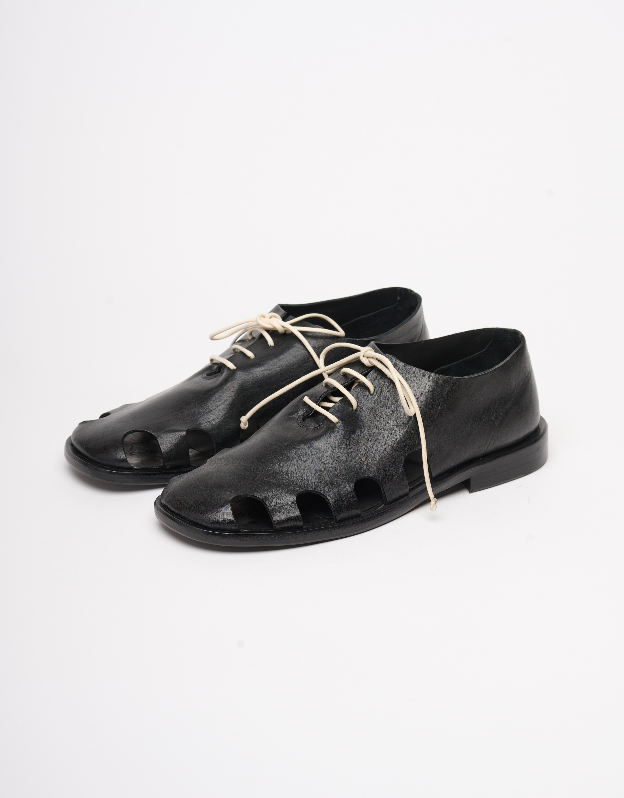 נעלי גברים - Ernesto Dolani - נעלי עור עם שרוכים MILO - שחור3