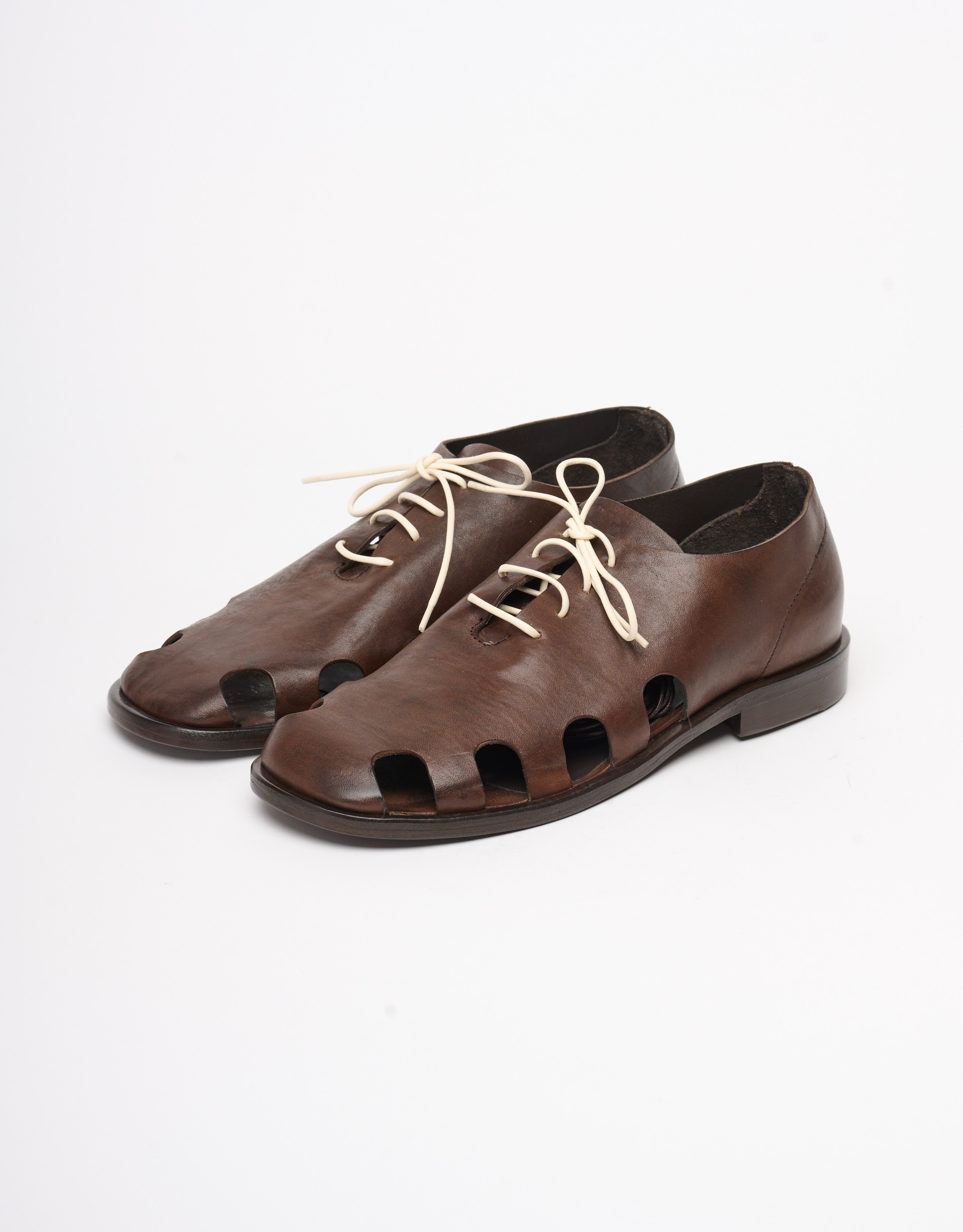 נעלי גברים - Ernesto Dolani - נעלי עור עם שרוכים MILO - חום2