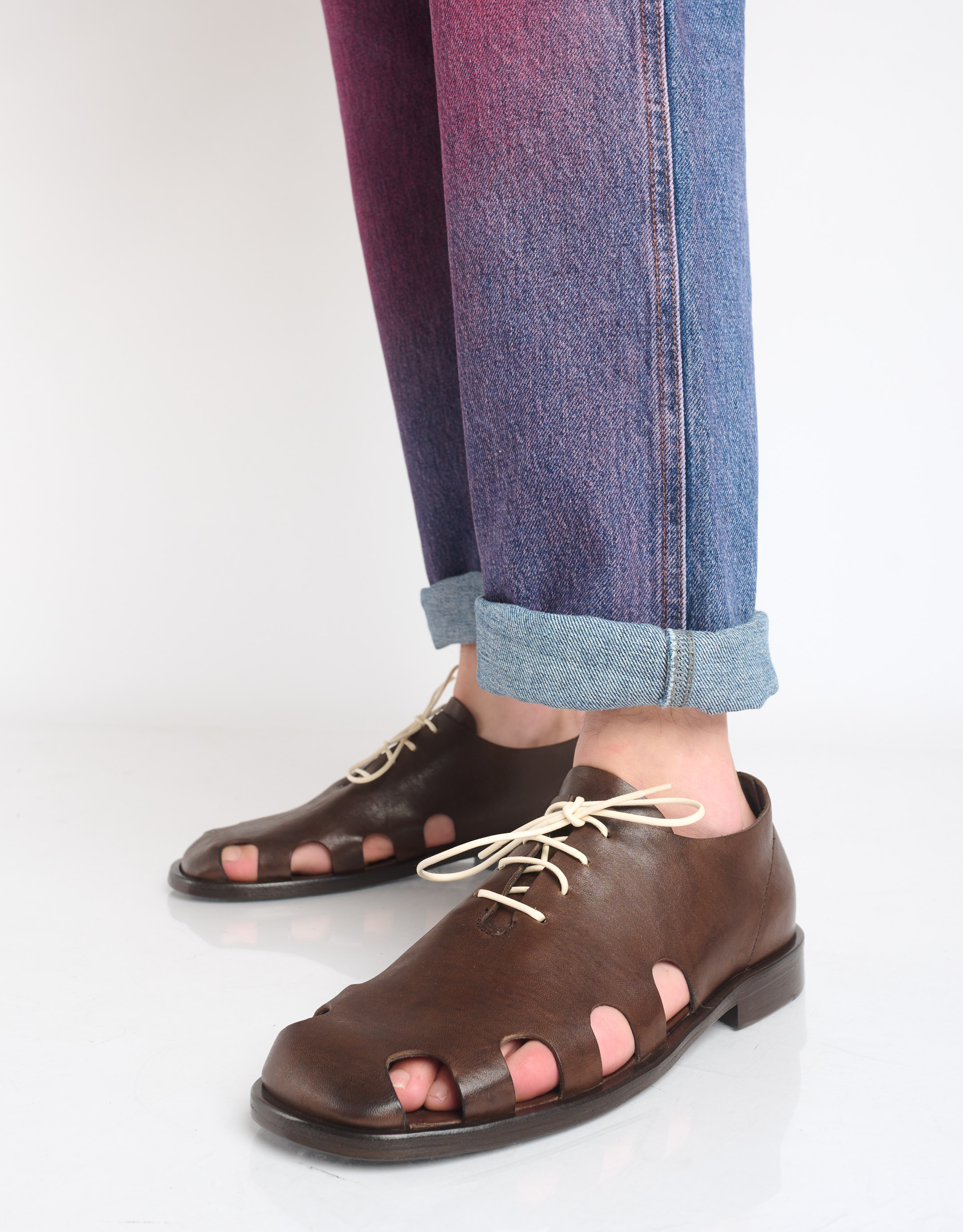 נעלי גברים - Ernesto Dolani - נעלי עור עם שרוכים MILO - חום3