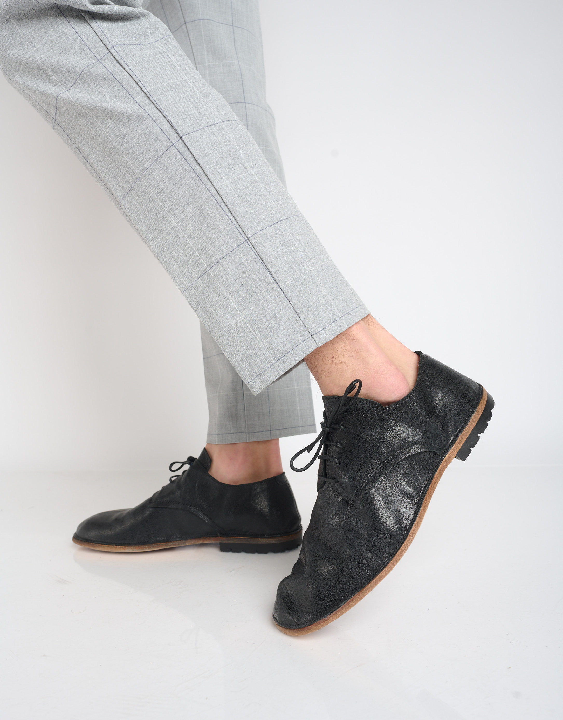 נעלי גברים - Ernesto Dolani - נעליים עם שרוכים ROMEO - שחור4