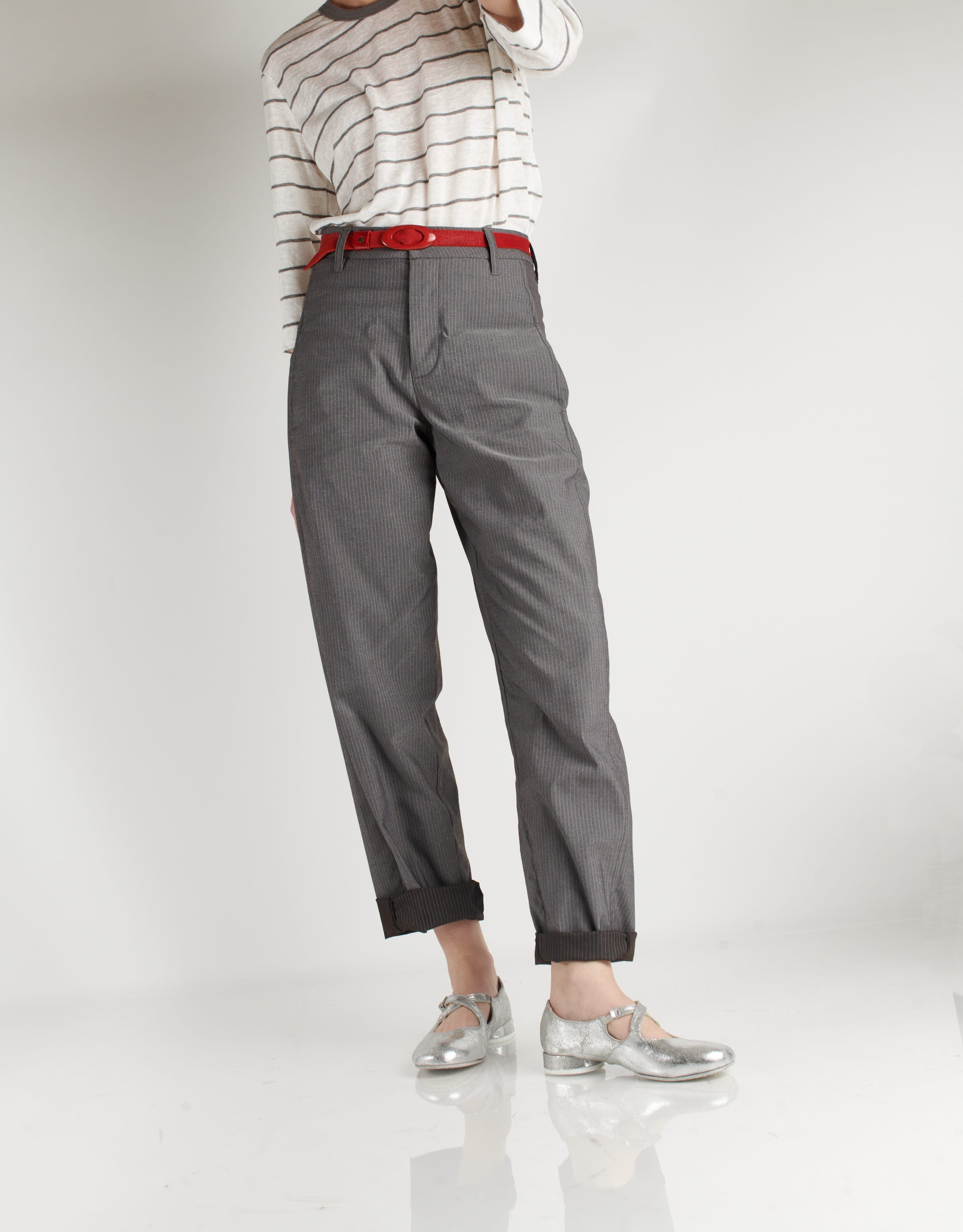 נעלי נשים - Ernesto Dolani - נעלי עור רצועת  איקס GALA - כסף2