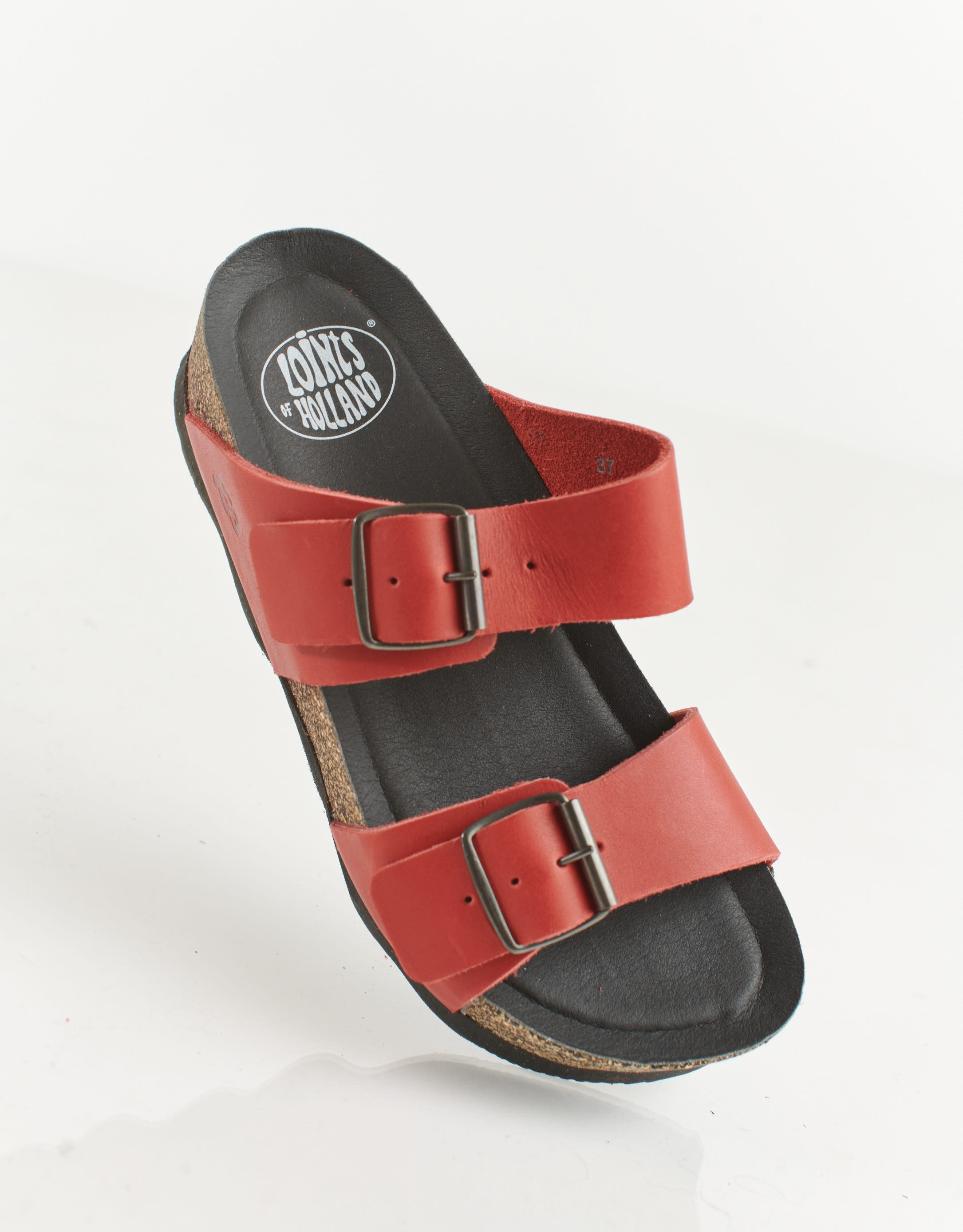 נעלי נשים - loints of Holland - כפכפי רצועות DIDAM B - אדום2