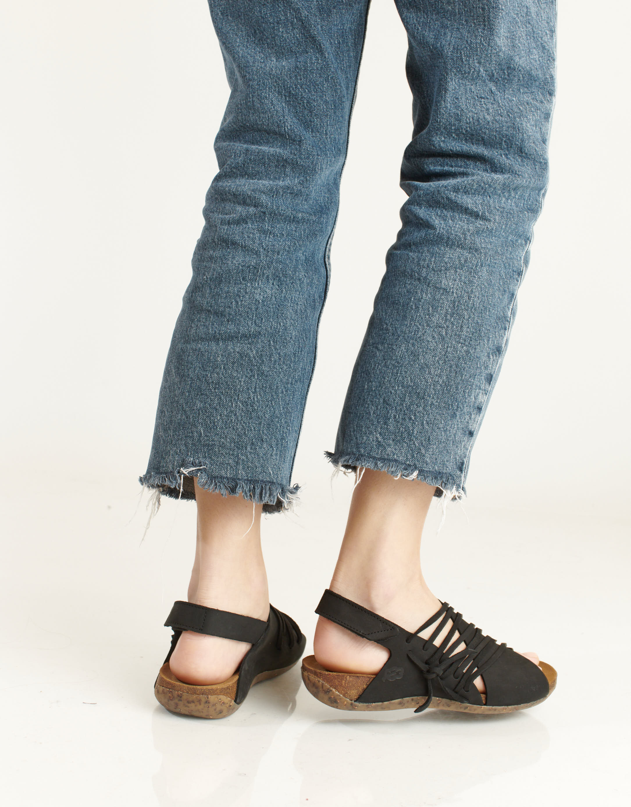 נעלי נשים - loints of Holland - סנדלי עור  FLORIDA - שחור4