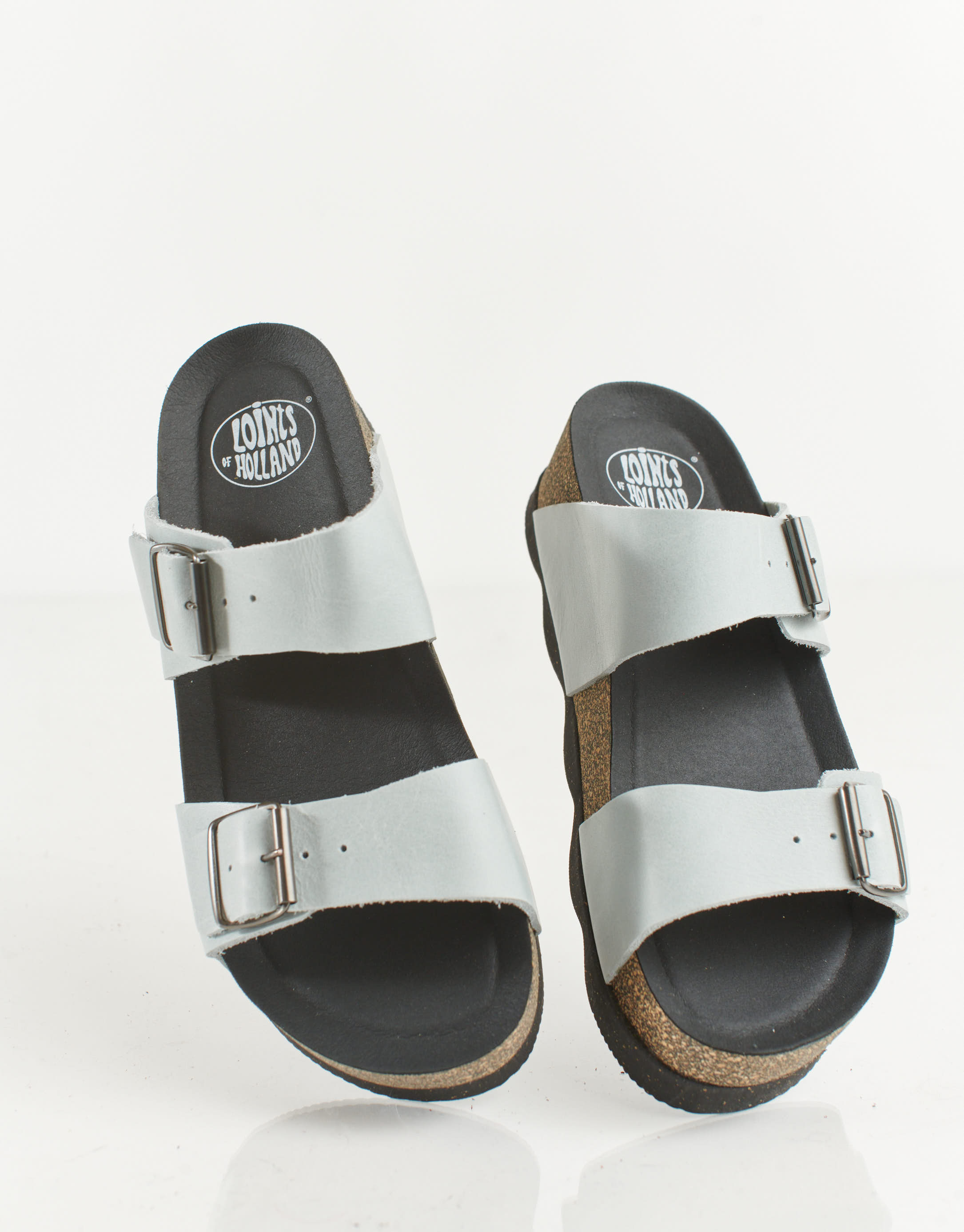 נעלי נשים - loints of Holland - כפכפי רצועות DIDAM B - תכלת2