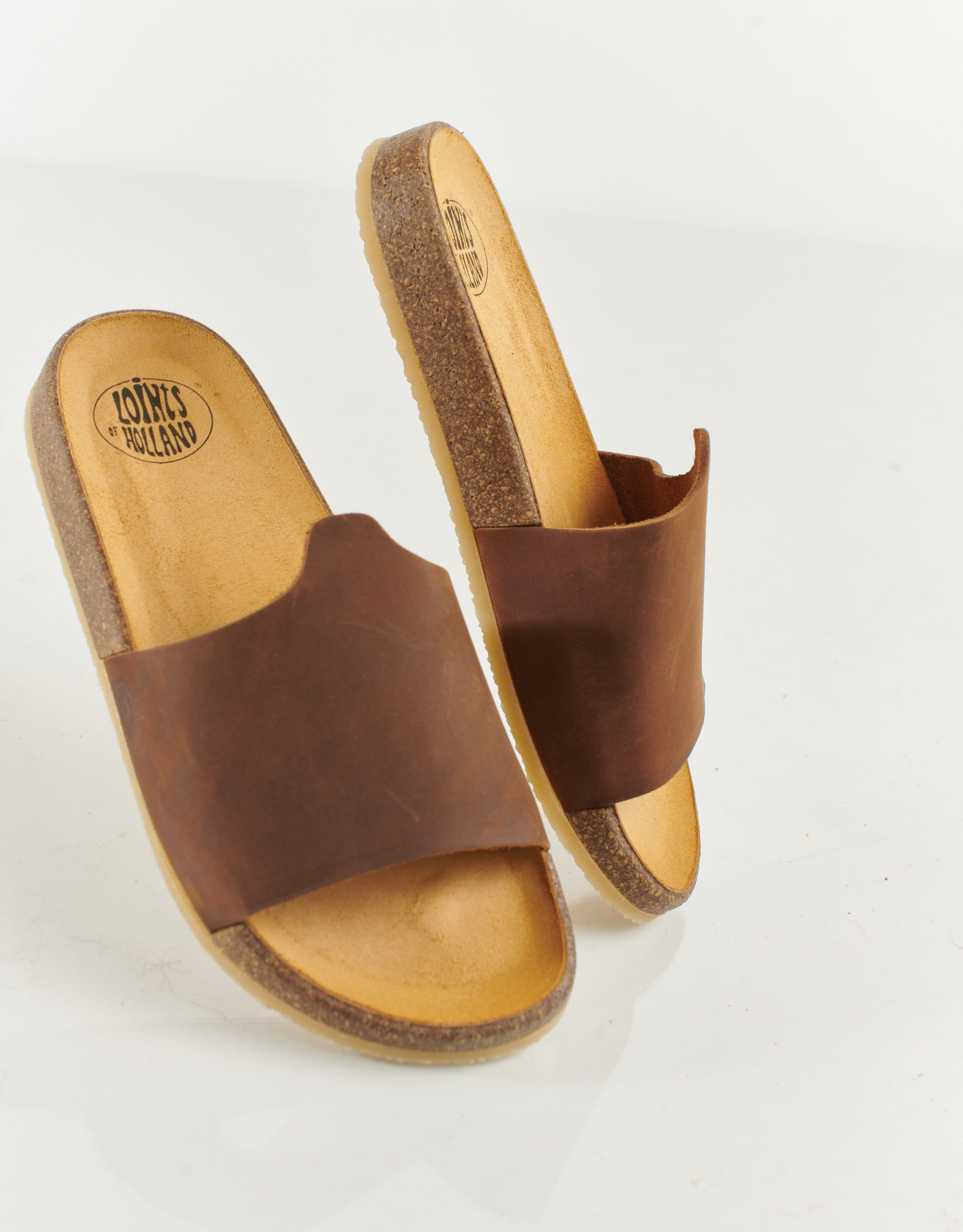 נעלי נשים - loints of Holland - כפכפים RIFF - קאמל2