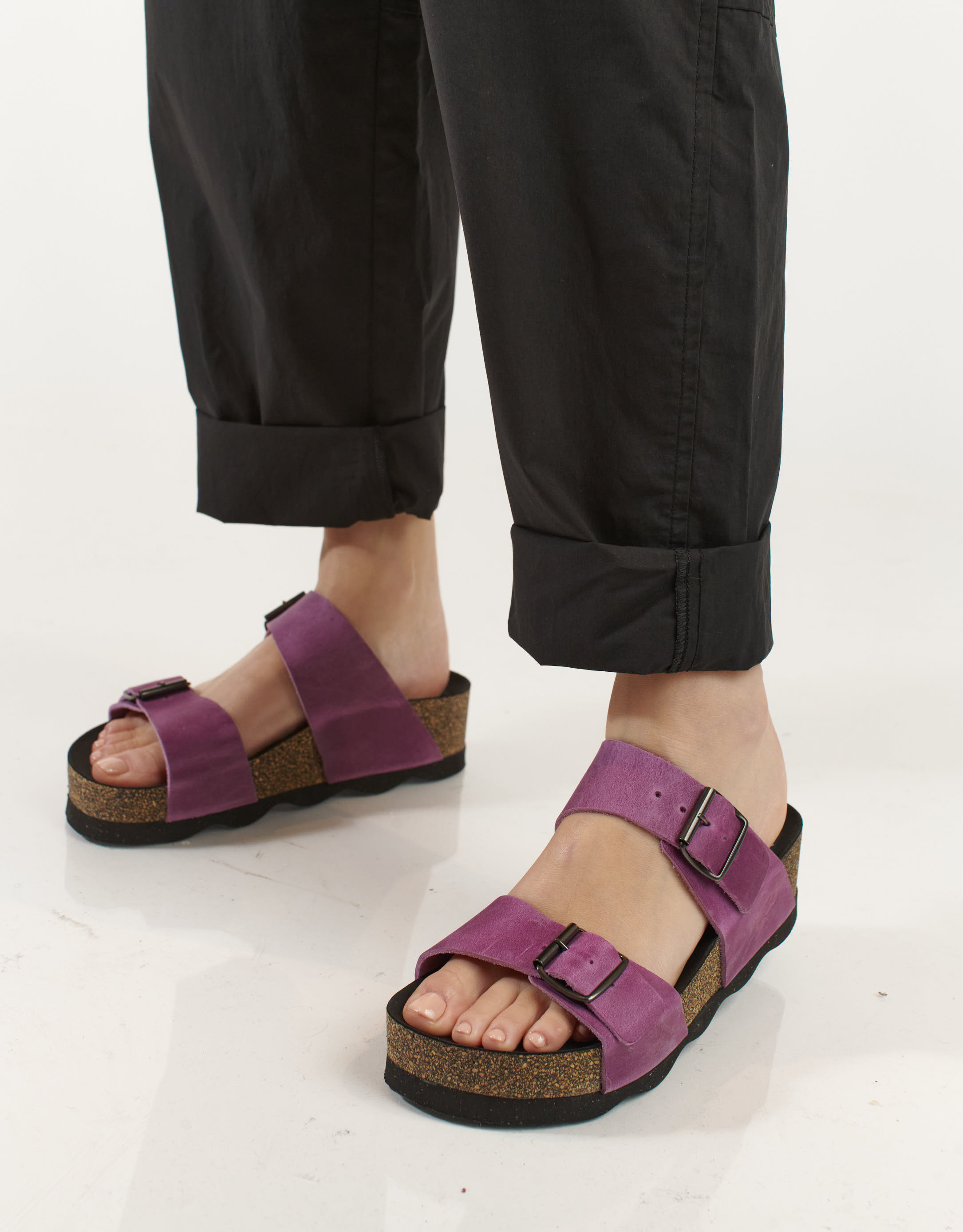 נעלי נשים - loints of Holland - כפכפי רצועות DIDAM - סגול4