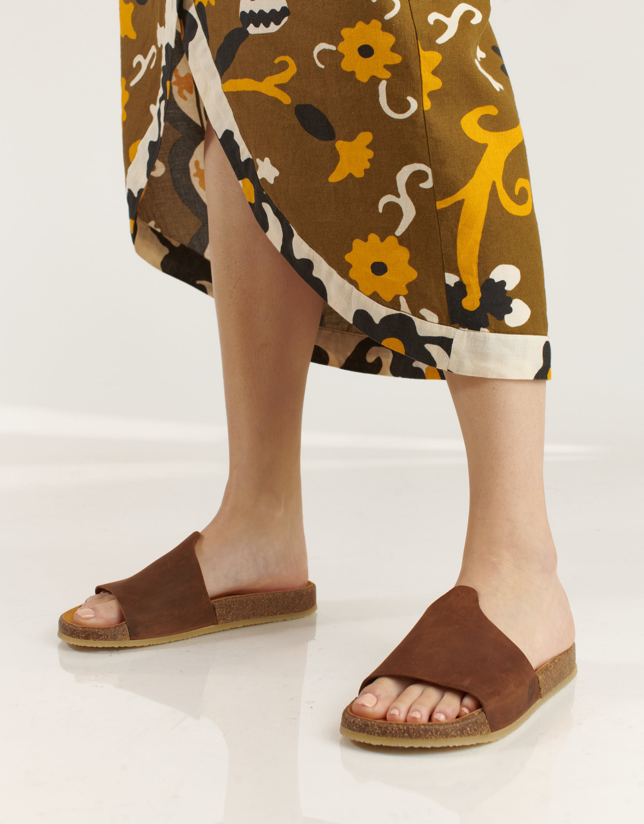 נעלי נשים - loints of Holland - כפכפים RIFF - קאמל3