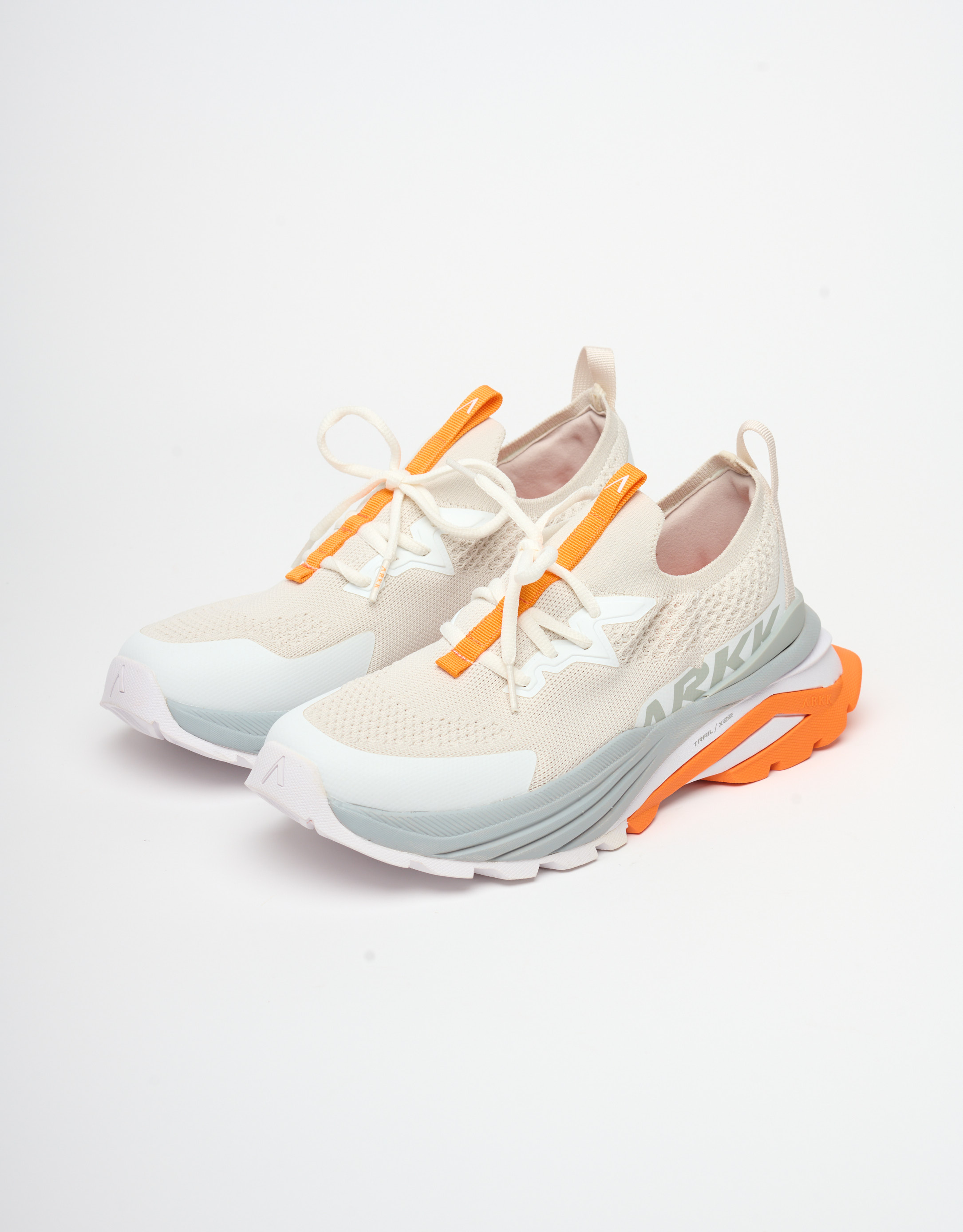 נעלי גברים - Arkk - סניקרס WASTE ZERO - לבן   כתום3