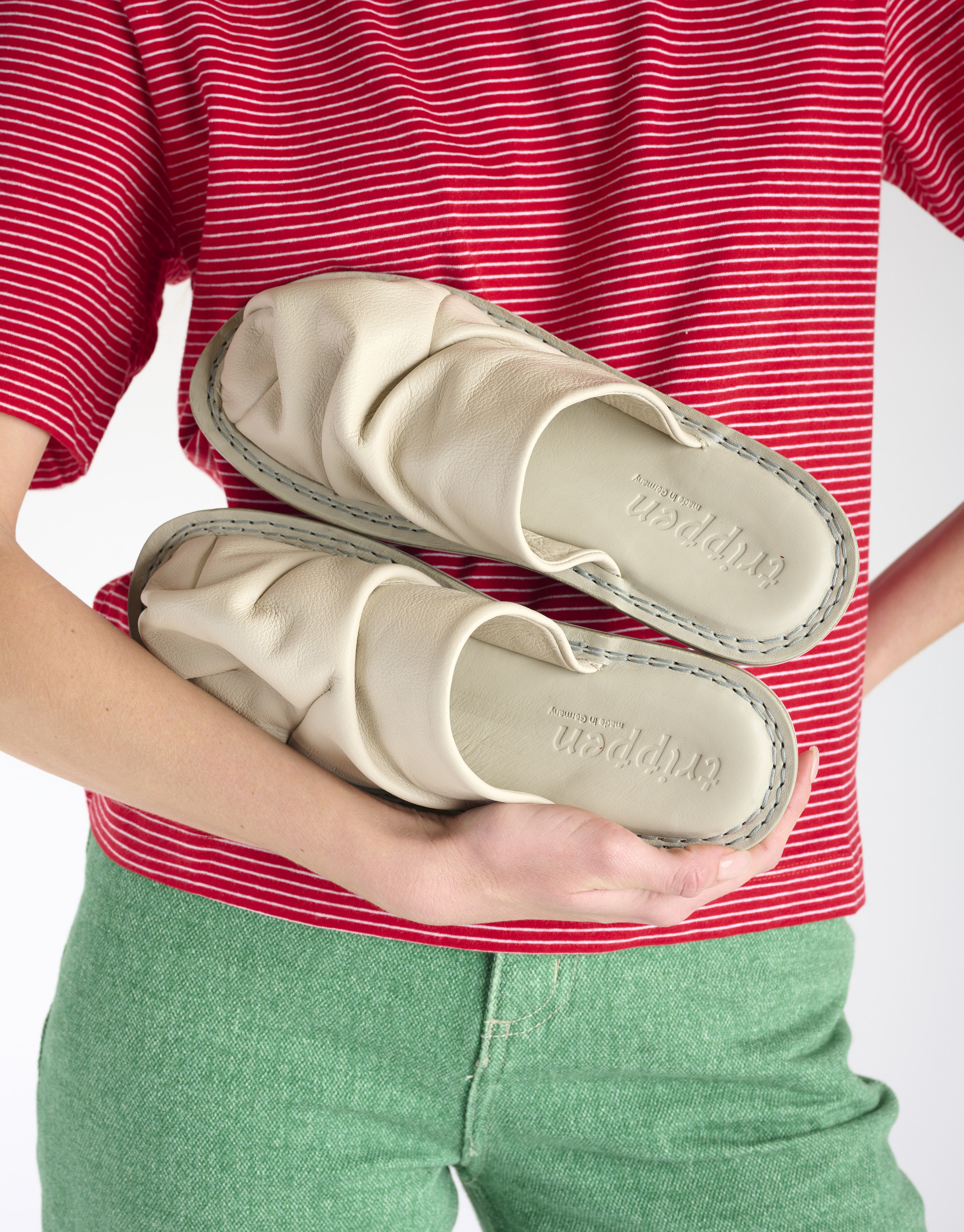 נעלי נשים - Trippen - כפכפי עור EXCESS - אופוויט