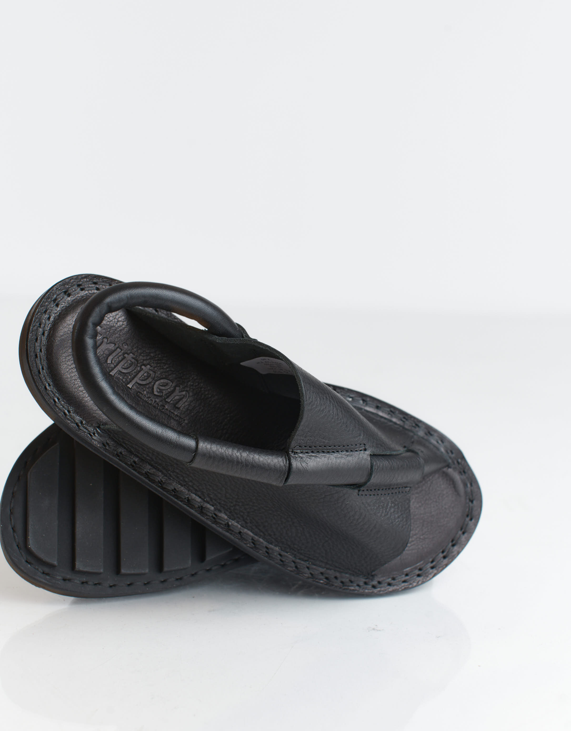 נעלי נשים - Trippen - סנדלי עור DENSITY - שחור4