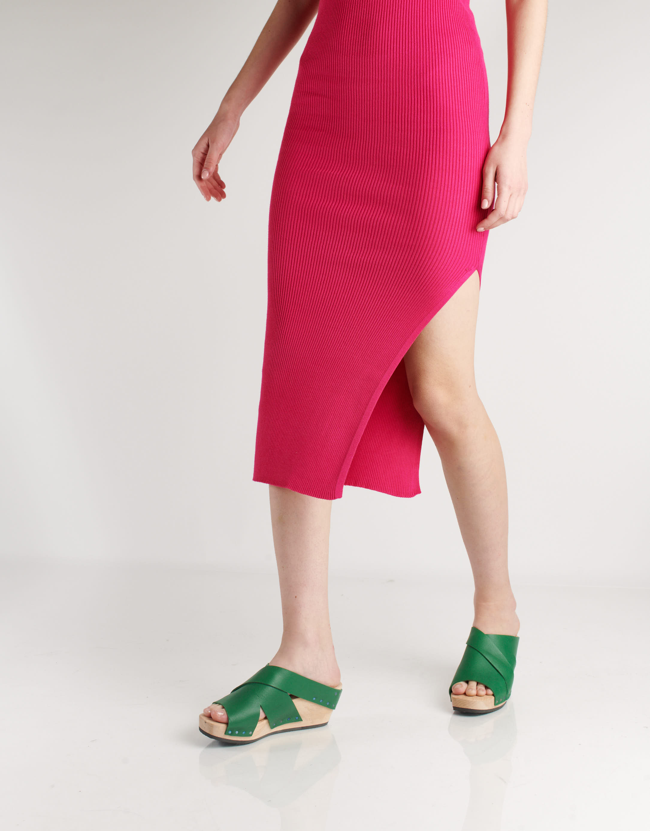 נעלי נשים - Trippen - כפכפים LASSO WOOD - ירוק4