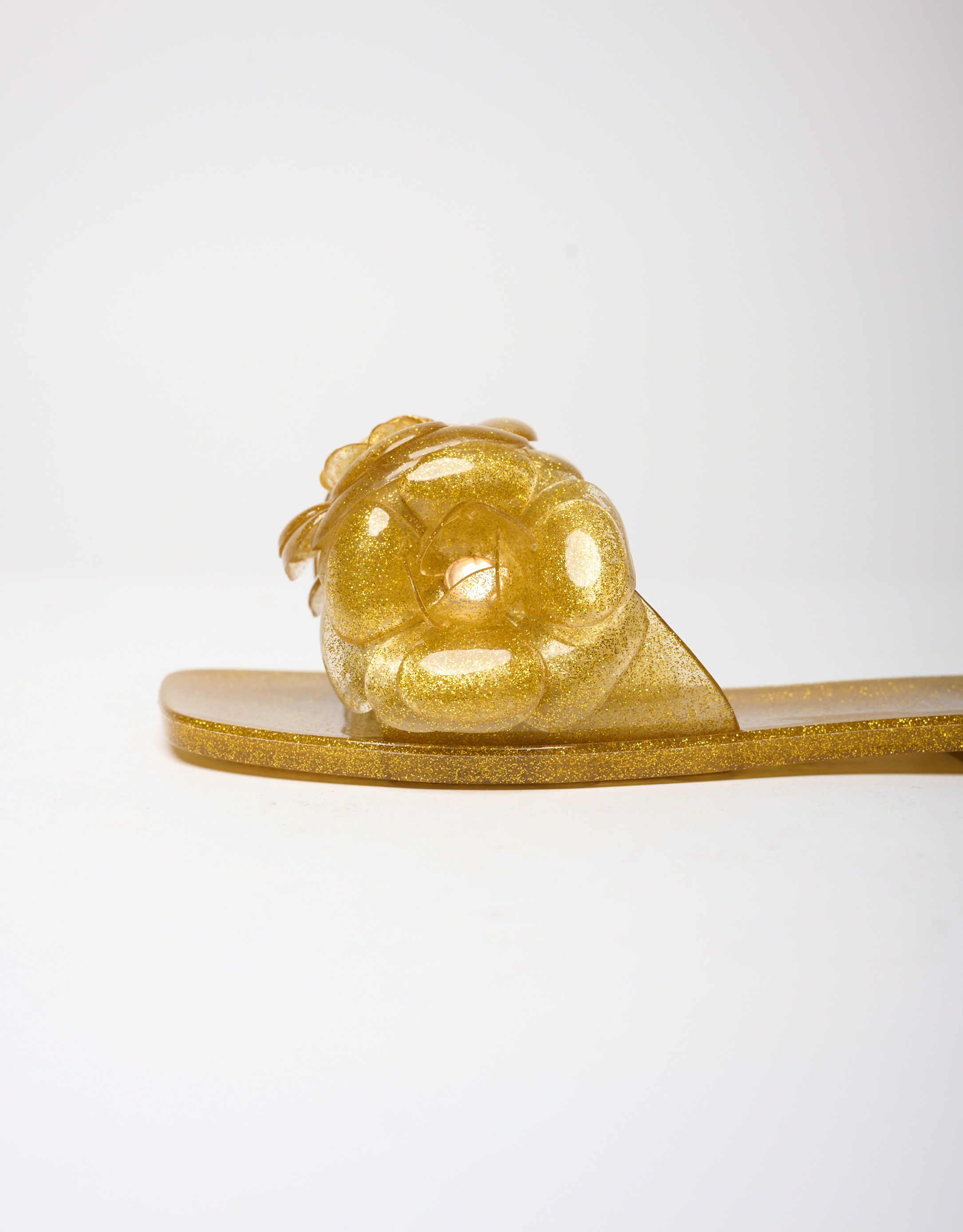 נעלי נשים - Jeffrey Campbell - כפכפי פלסטיק  FLORALEE - זהב3