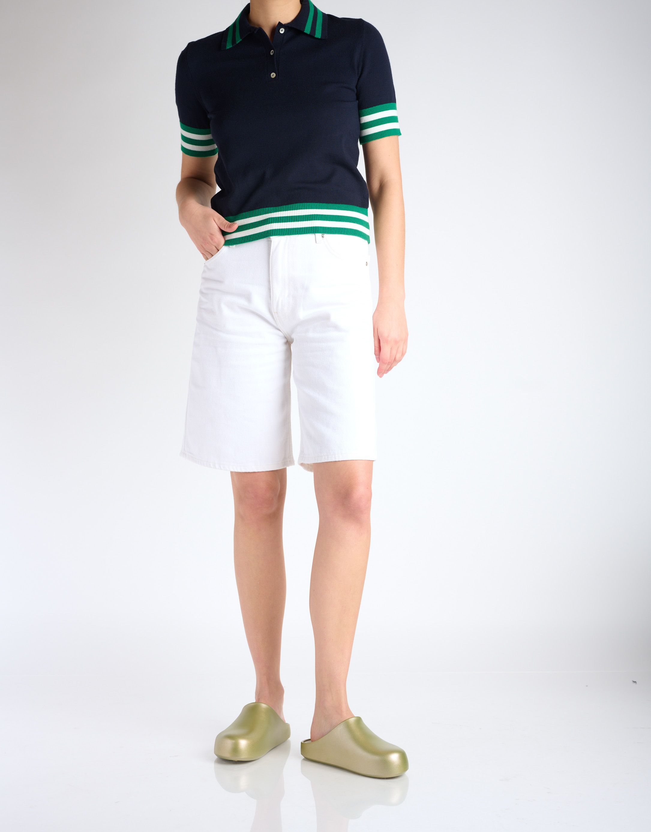 נעלי נשים - Jeffrey Campbell - כפכפים  UNCLOGGED - ירוק3