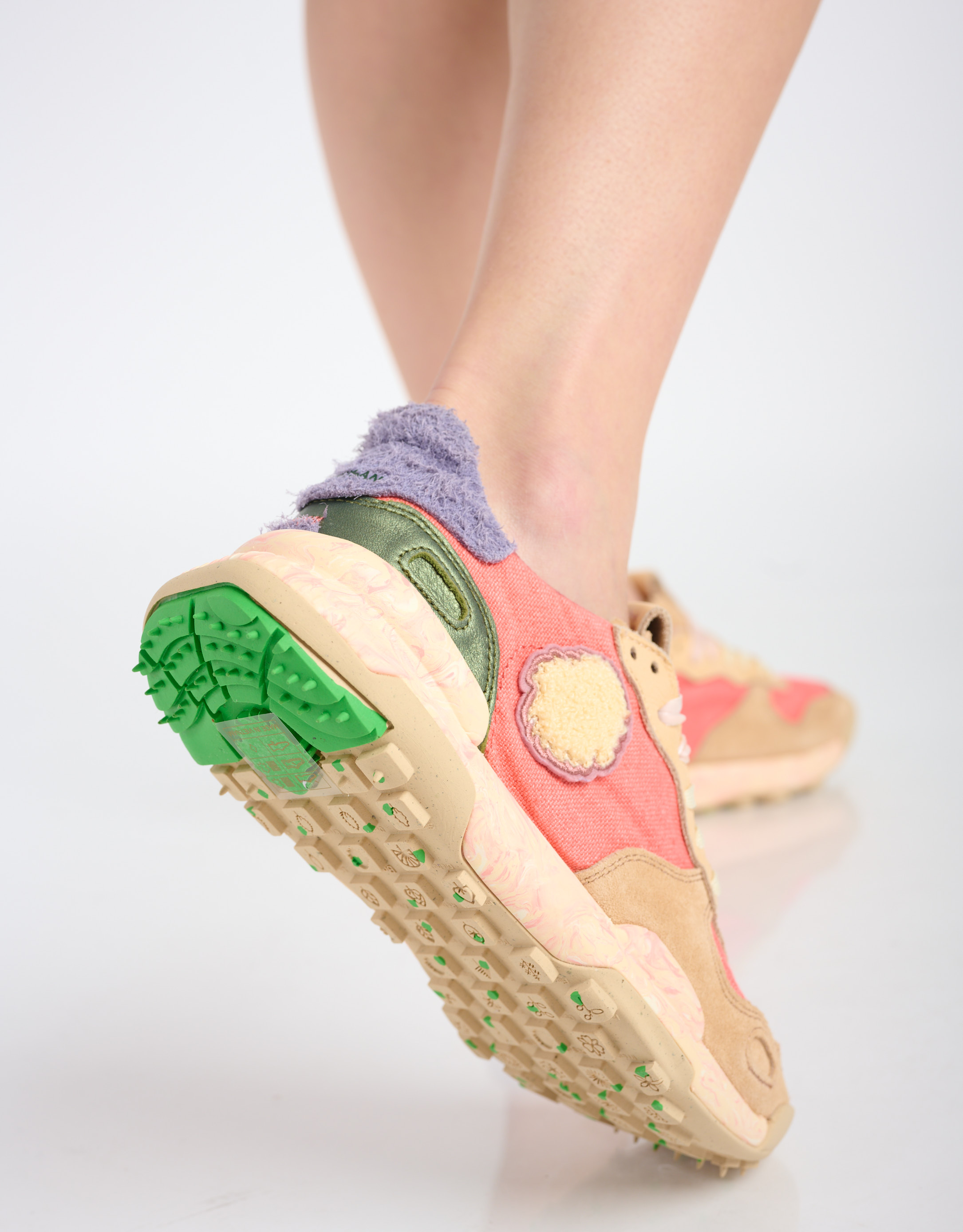 נעלי נשים - Satorisan - סניקרס בד CHACRONA - קורל2