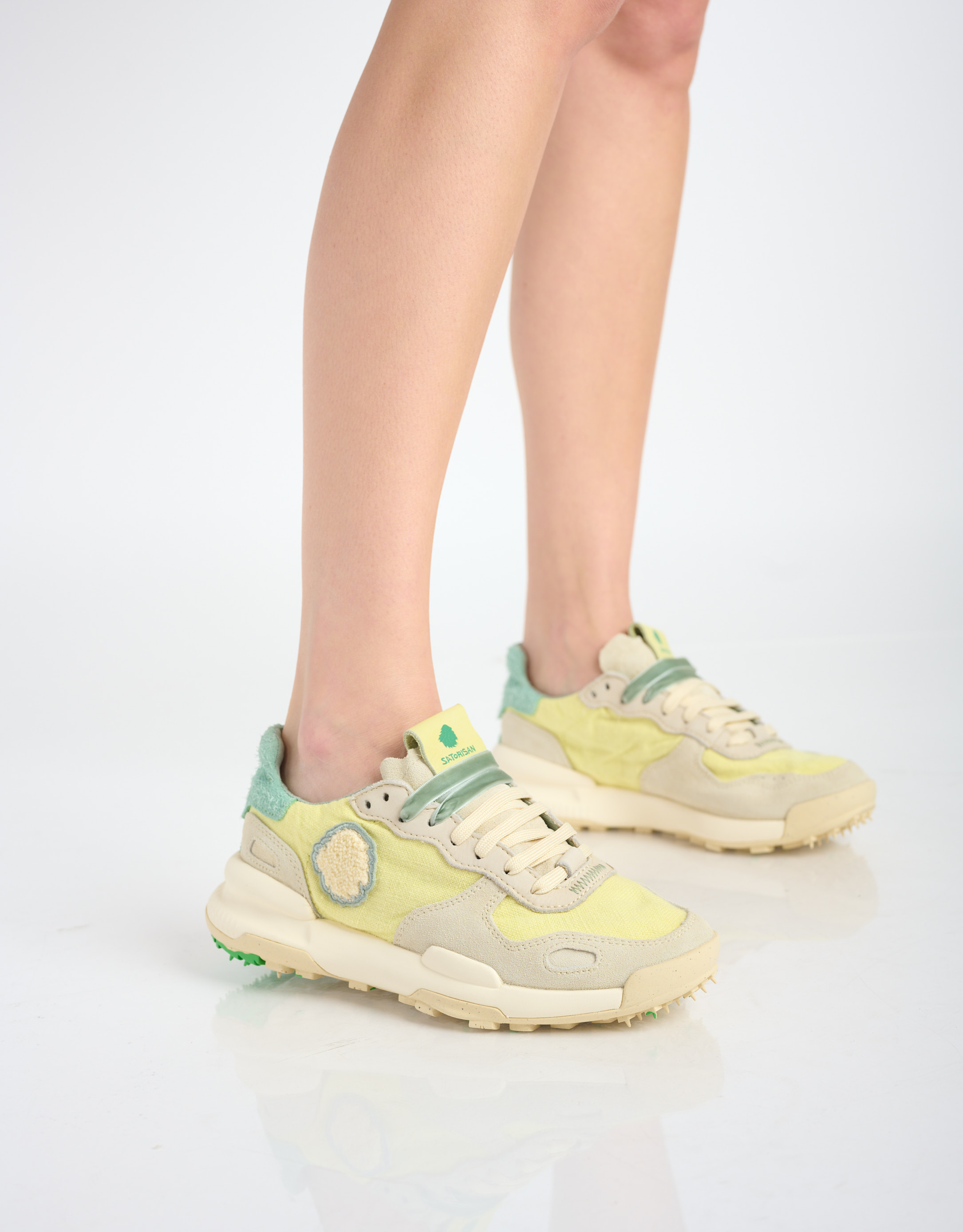 נעלי נשים - Satorisan - סניקרס בד CHACRONA - ירוק בהיר4