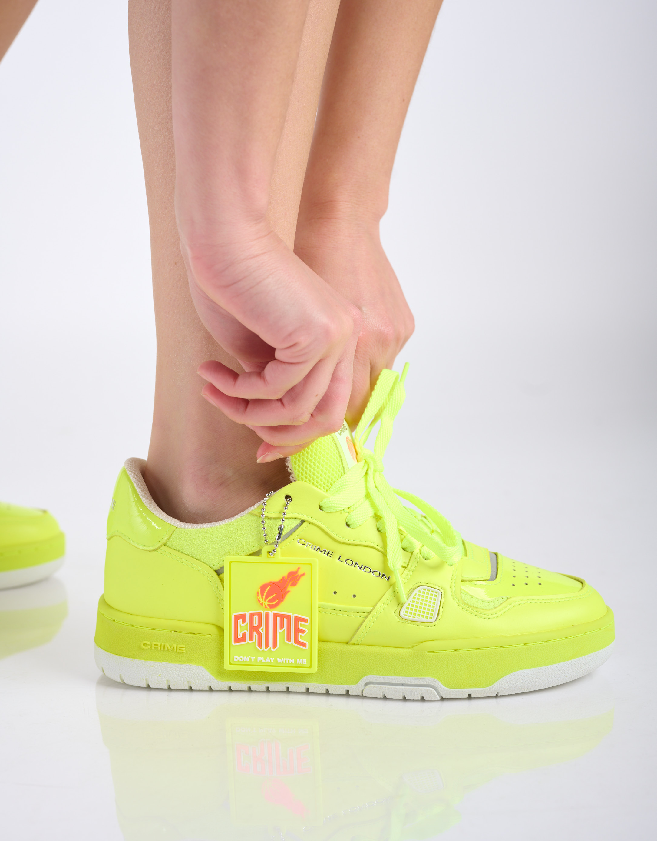 נעלי נשים - Crime London - סניקרס SUSIE - צהוב2