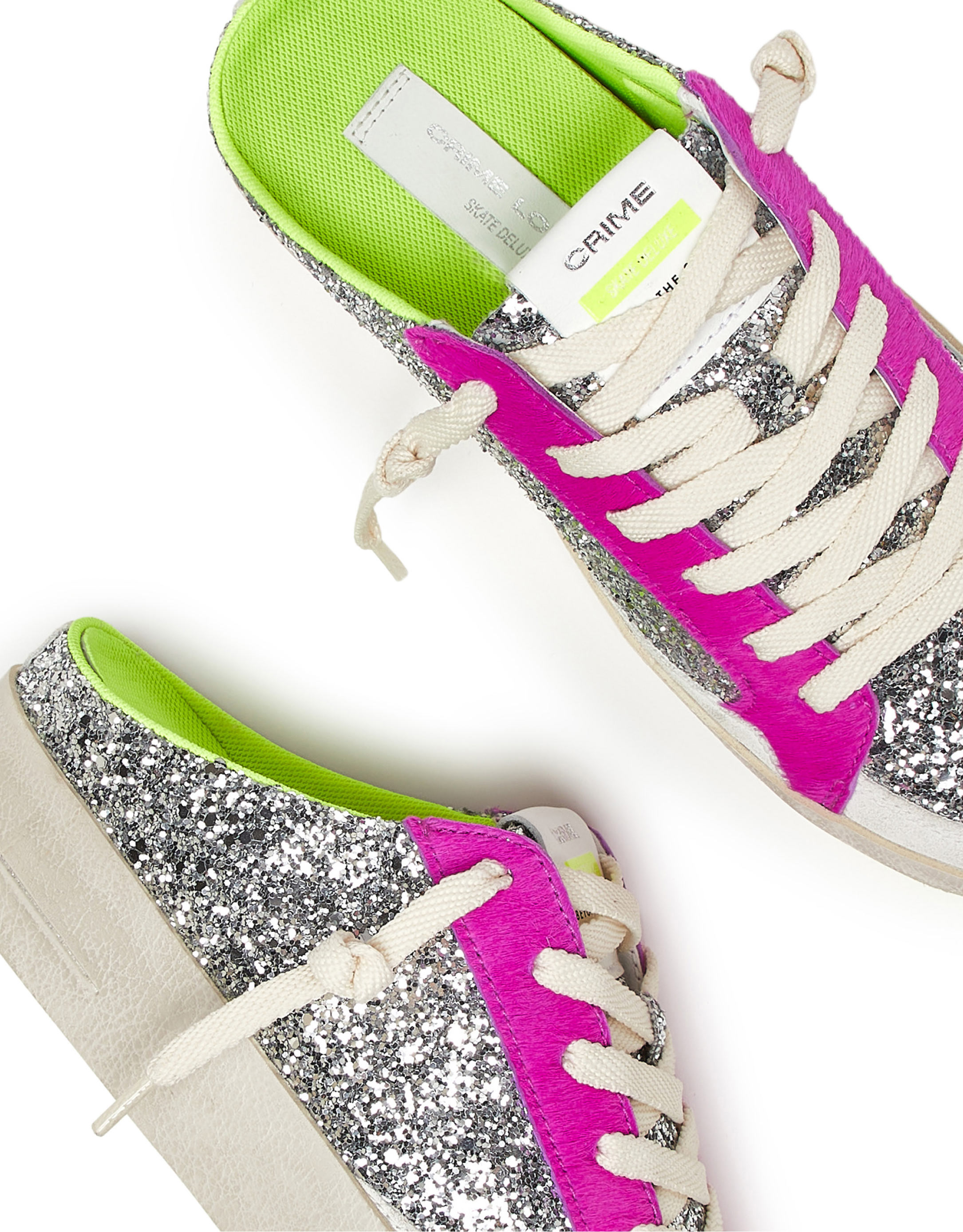 נעלי נשים - Crime London - כפכפים ALANIS - כסף2