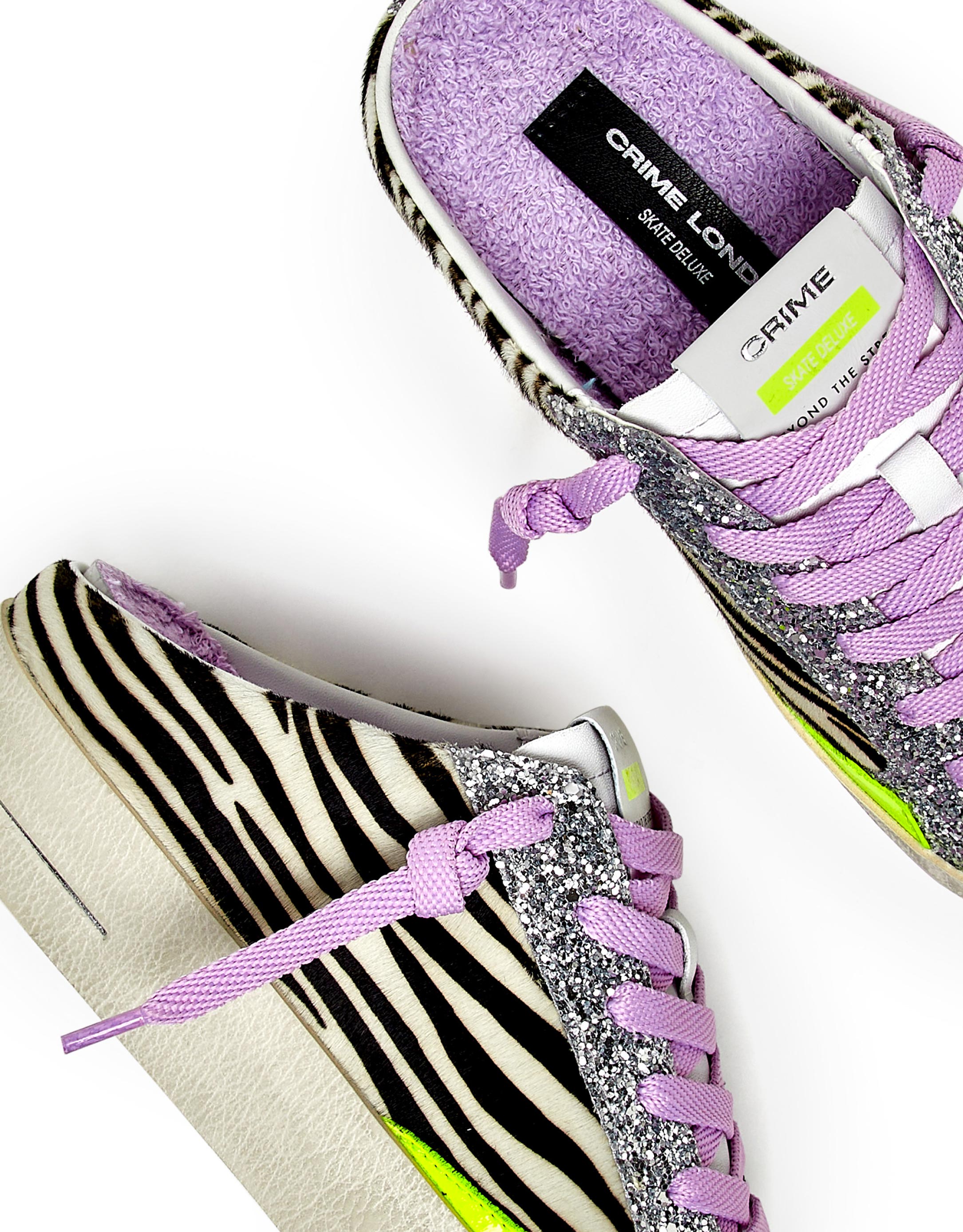 נעלי נשים - Crime London - כפכפים ALANIS - זברה2