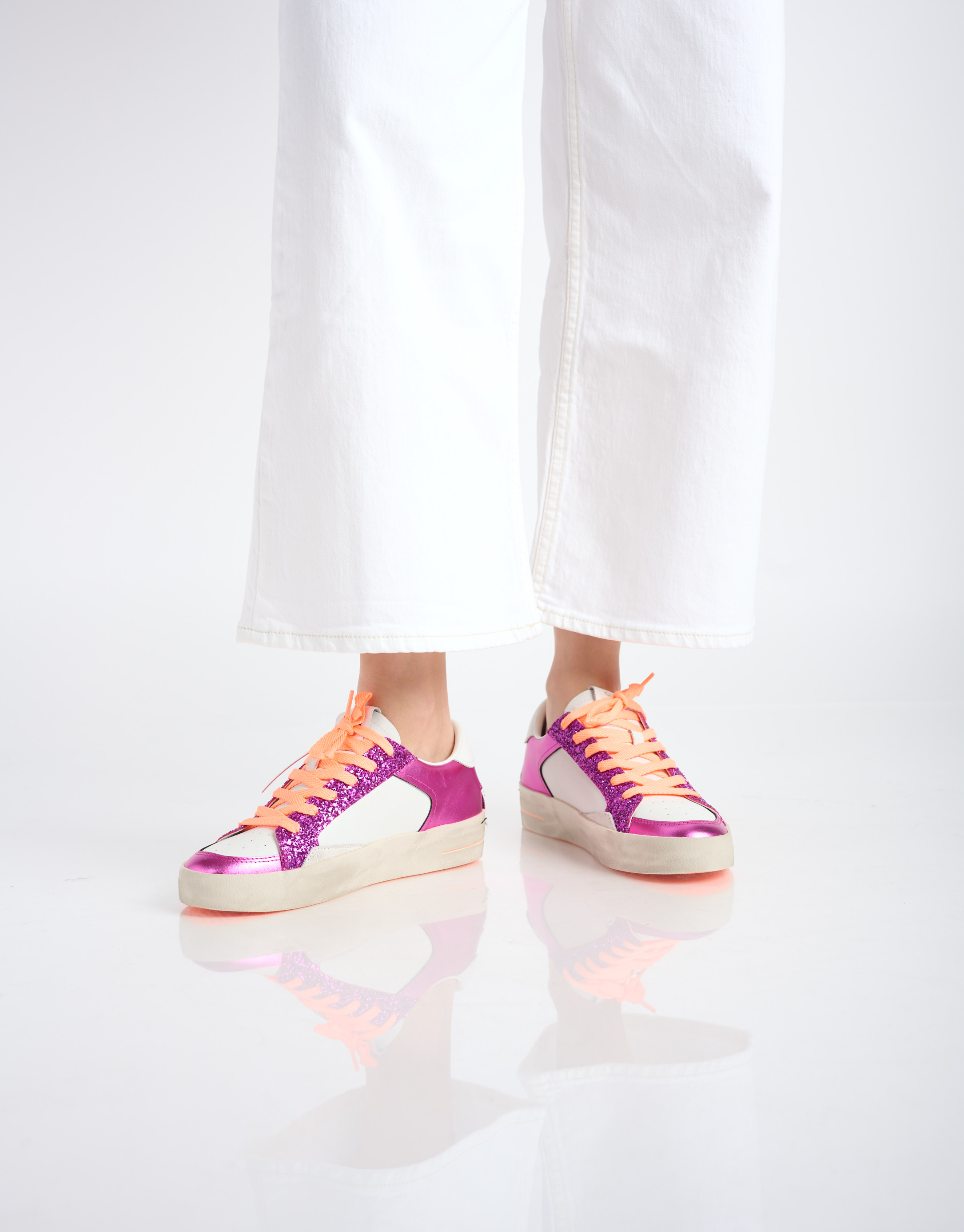 נעלי נשים - Crime London - סניקרס TINA - פוקסיה3