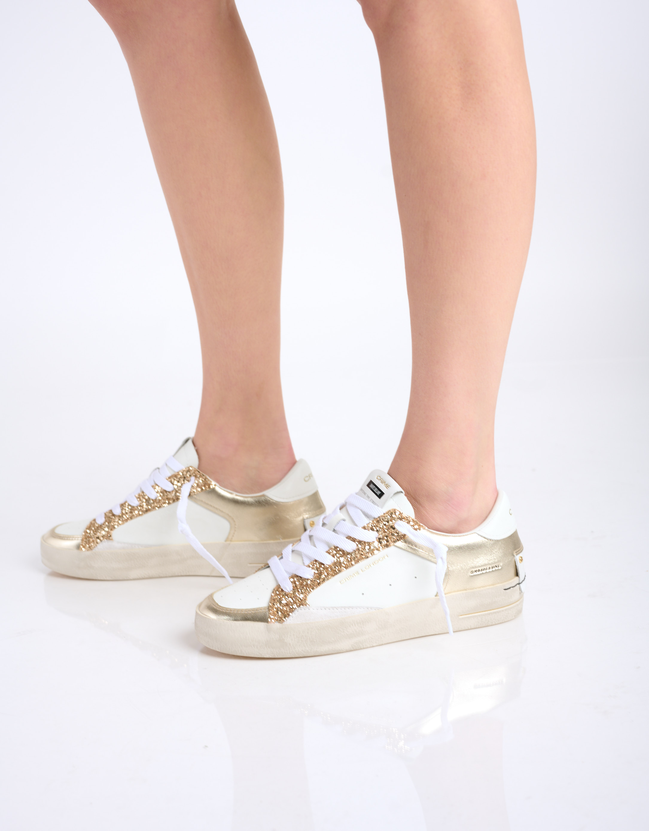 נעלי נשים - Crime London - סניקרס TINA - זהב3