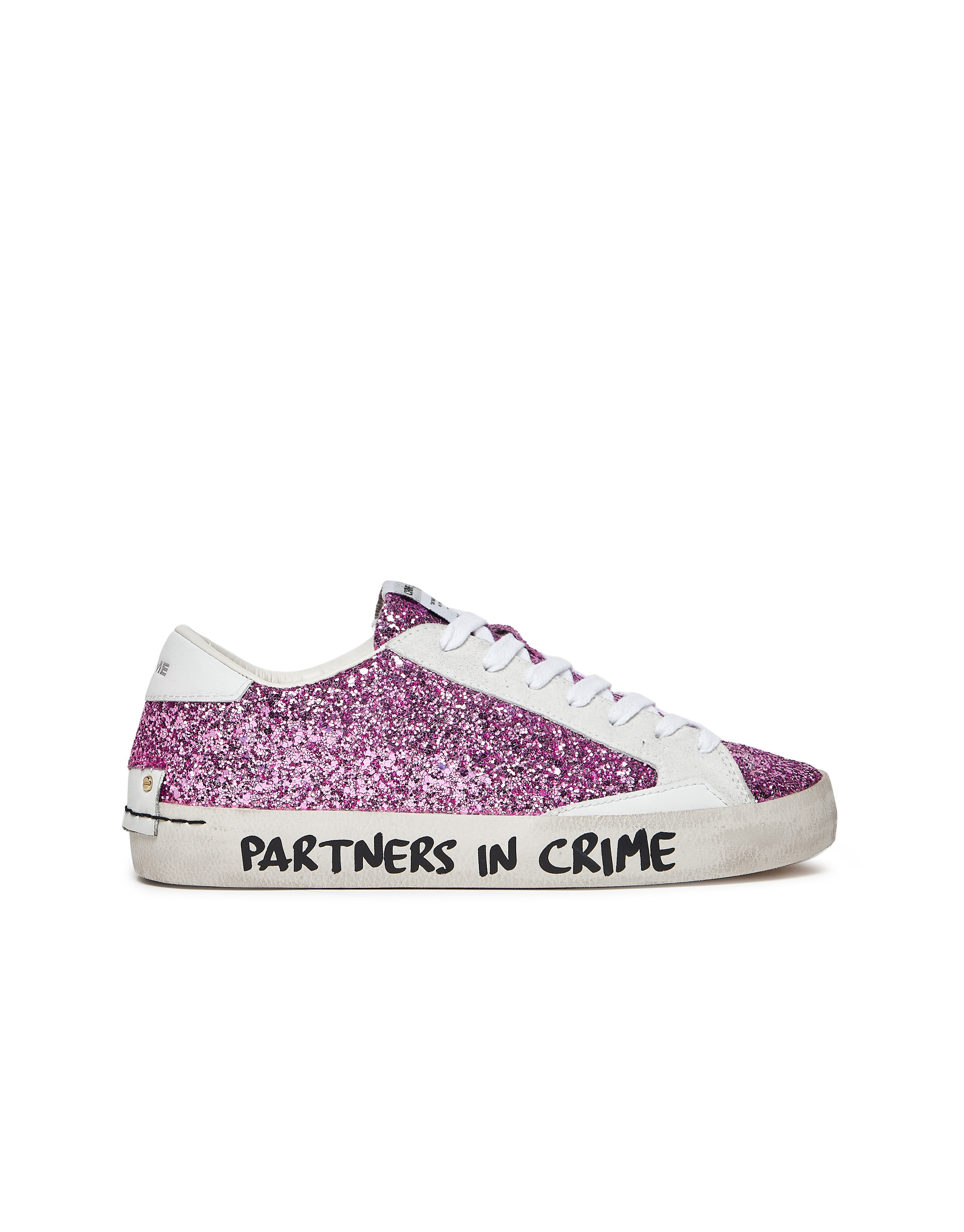 נעלי נשים - Crime London - סניקרס מנצנצות AVRIL - ורוד3