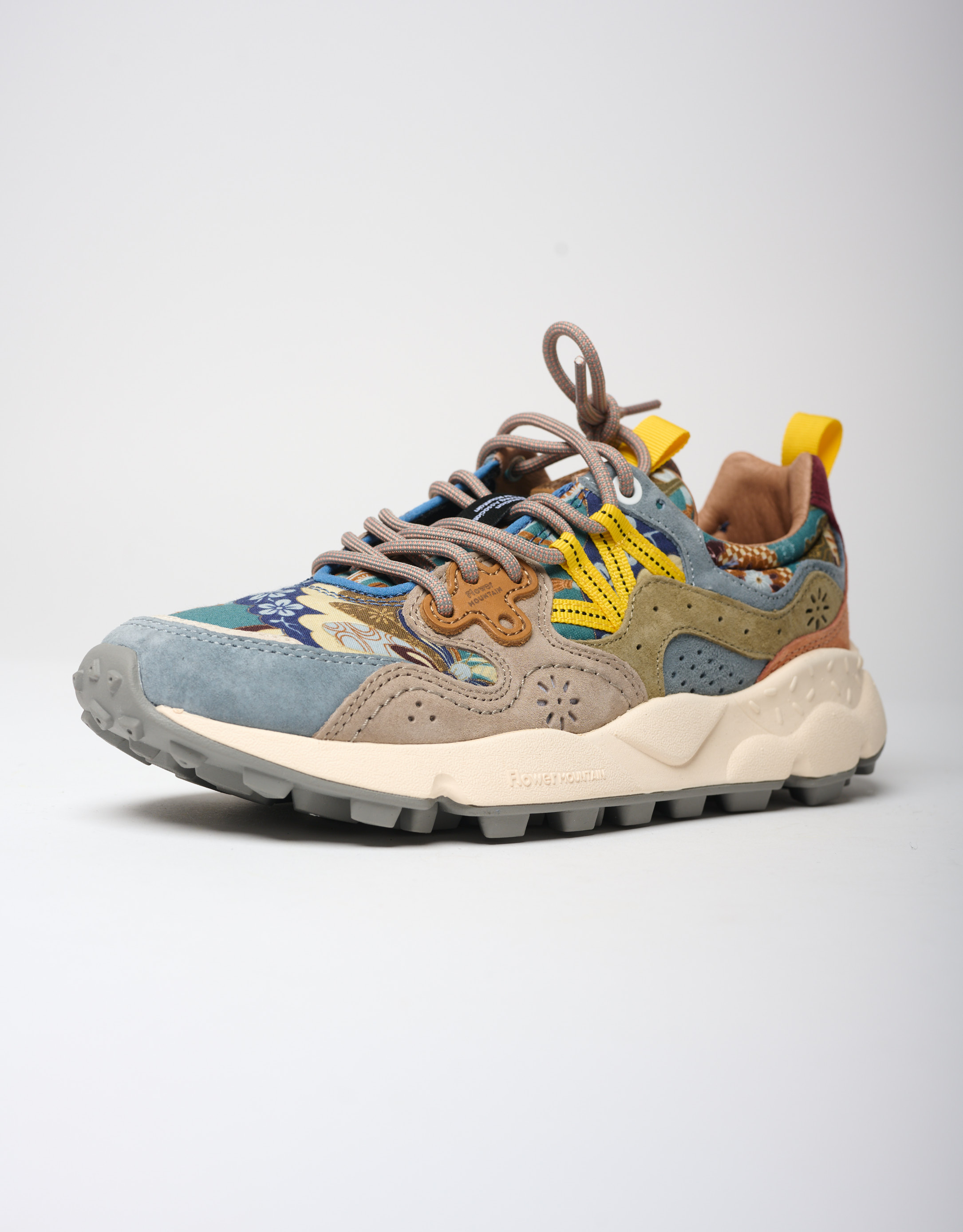 נעלי נשים - Flower Mountain - סניקרס עם הדפס YAMANO3 - כחול   חום2