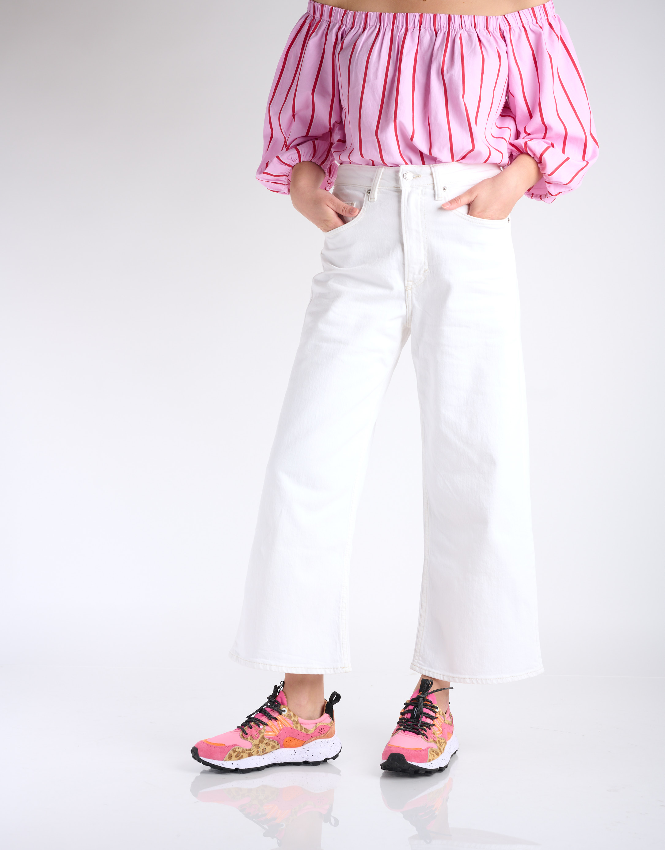 נעלי נשים - Flower Mountain - סניקרס מנומרות YAMANO 3 - ורוד2