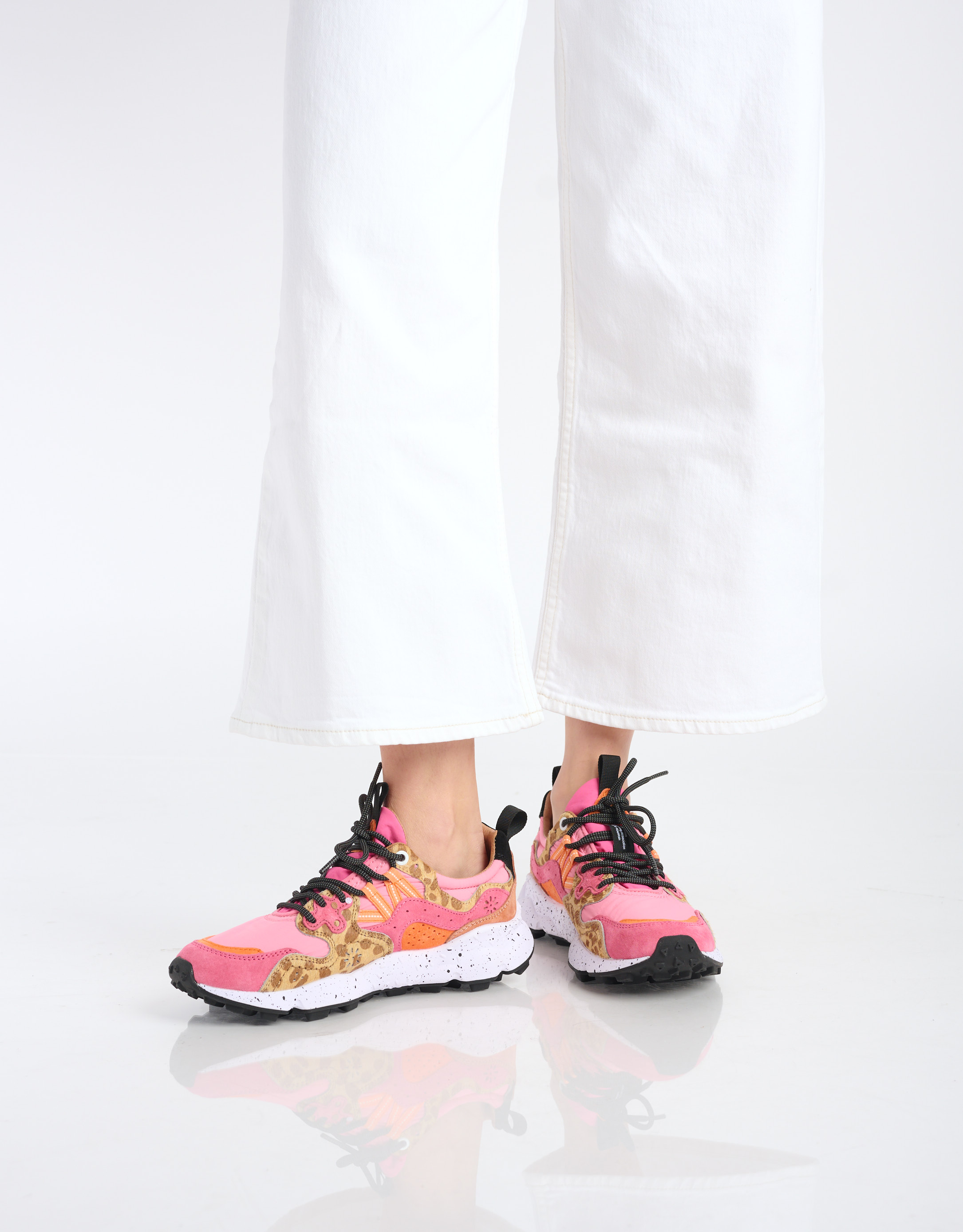 נעלי נשים - Flower Mountain - סניקרס מנומרות YAMANO 3 - ורוד3