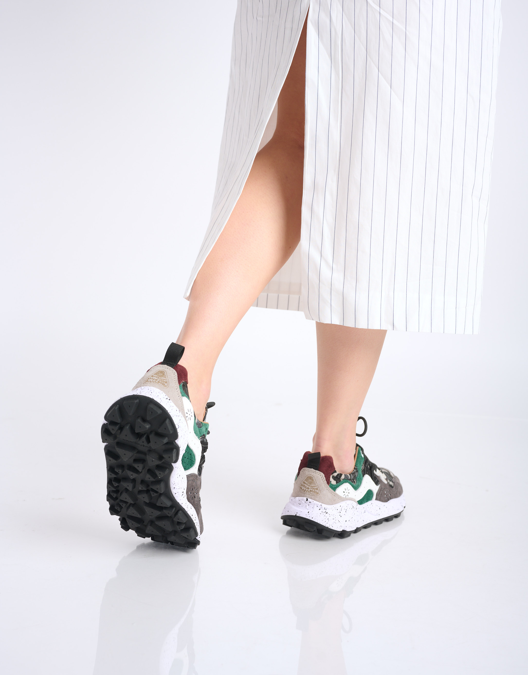 נעלי נשים - Flower Mountain - סניקרס עם הדפס YAMANO3 - אפור   ירוק4