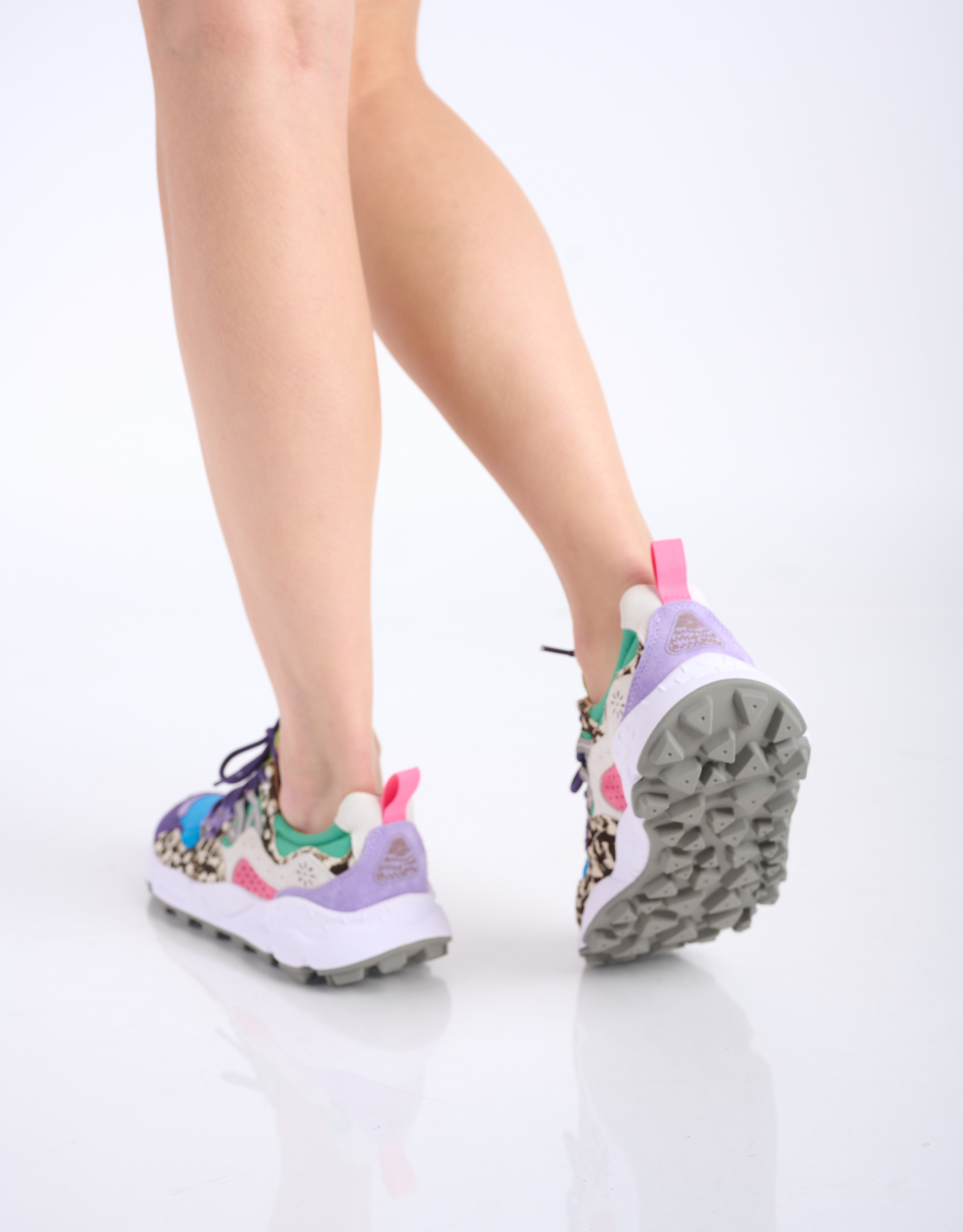 נעלי נשים - Flower Mountain - סניקרס מנומרות YAMANO 3 - סגול   כחול4