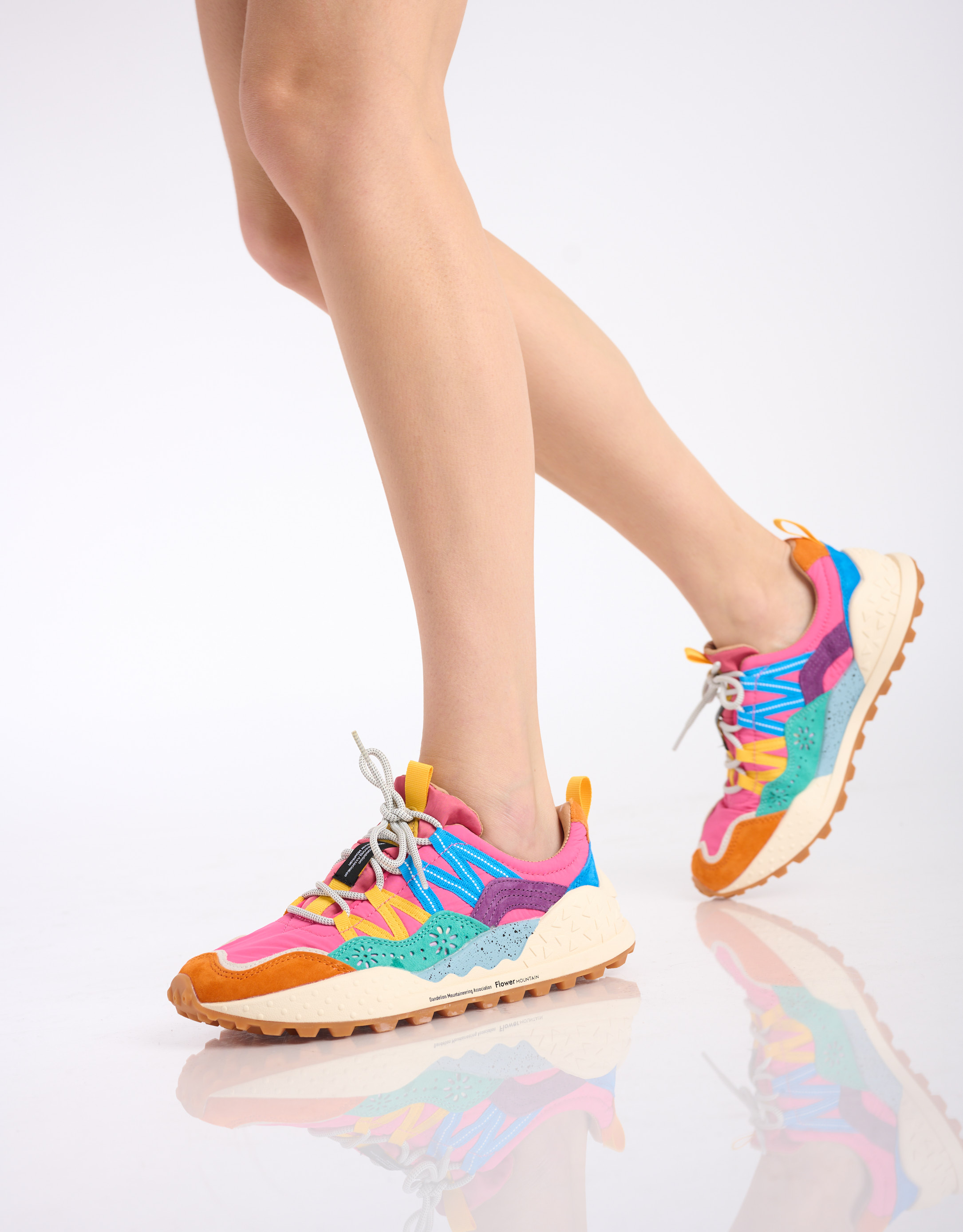 נעלי נשים - Flower Mountain - סניקרס צבעוניות WASHI - ורוד3