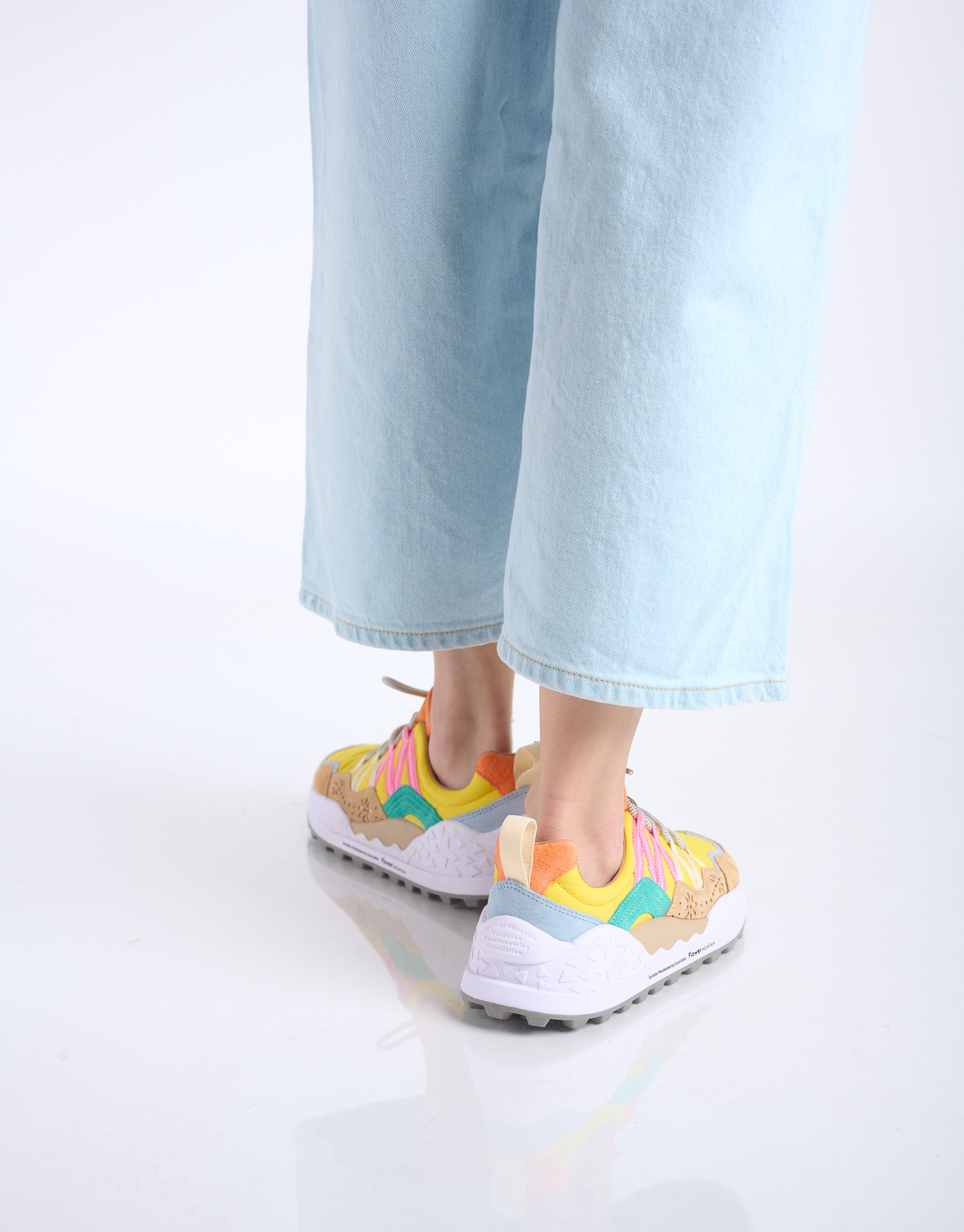 נעלי נשים - Flower Mountain - סניקרס צבעוניות WASHI - צהוב4