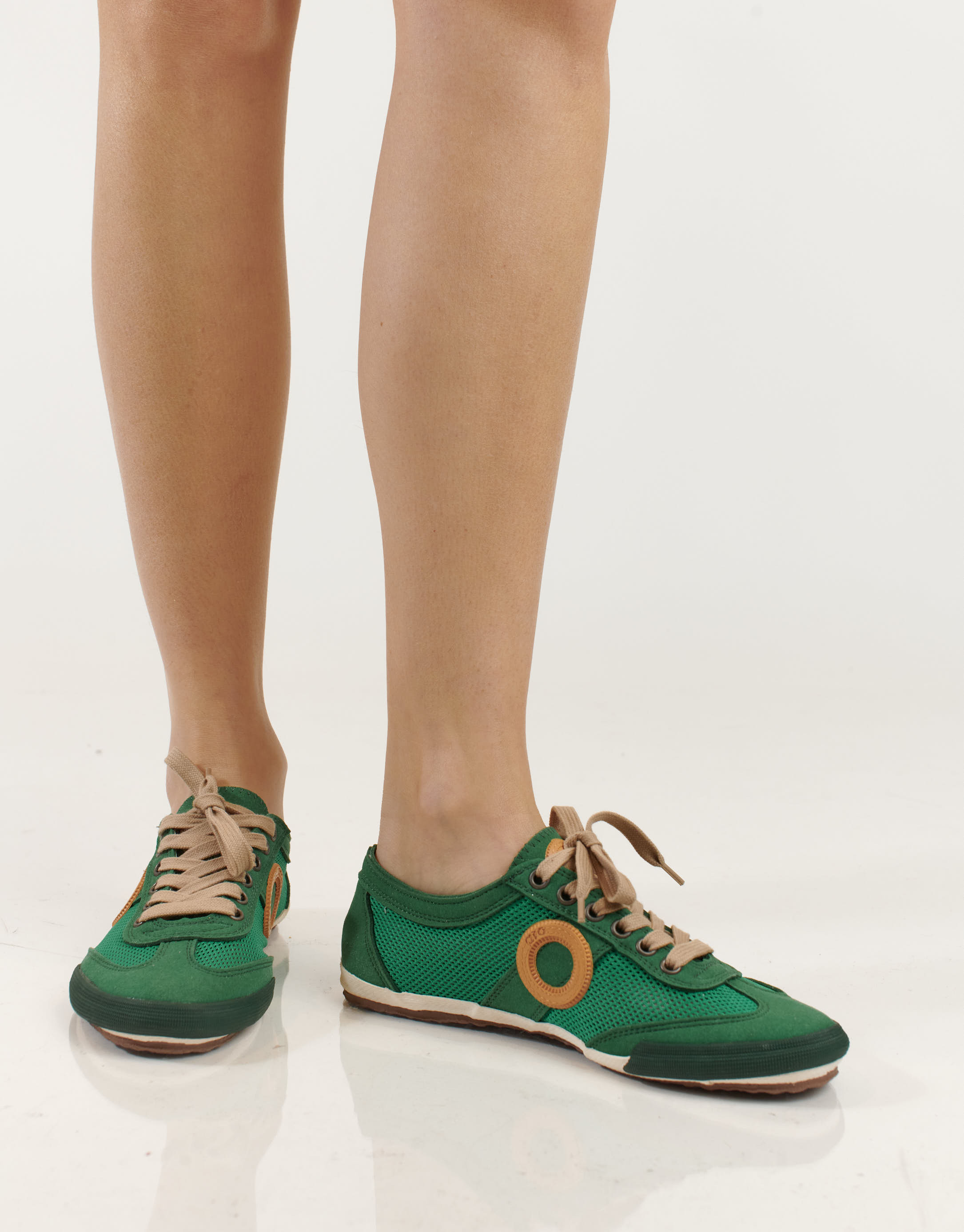 נעלי נשים - Aro - סניקרס JOANETA VEGAN - ירוק   כתום3