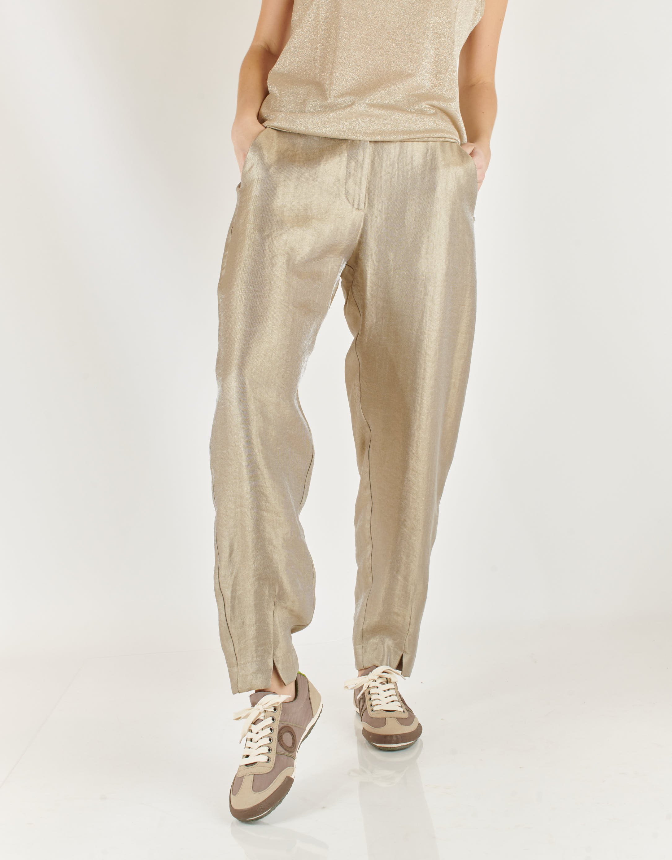 נעלי נשים - Aro - סניקרס בד MAY - חום3